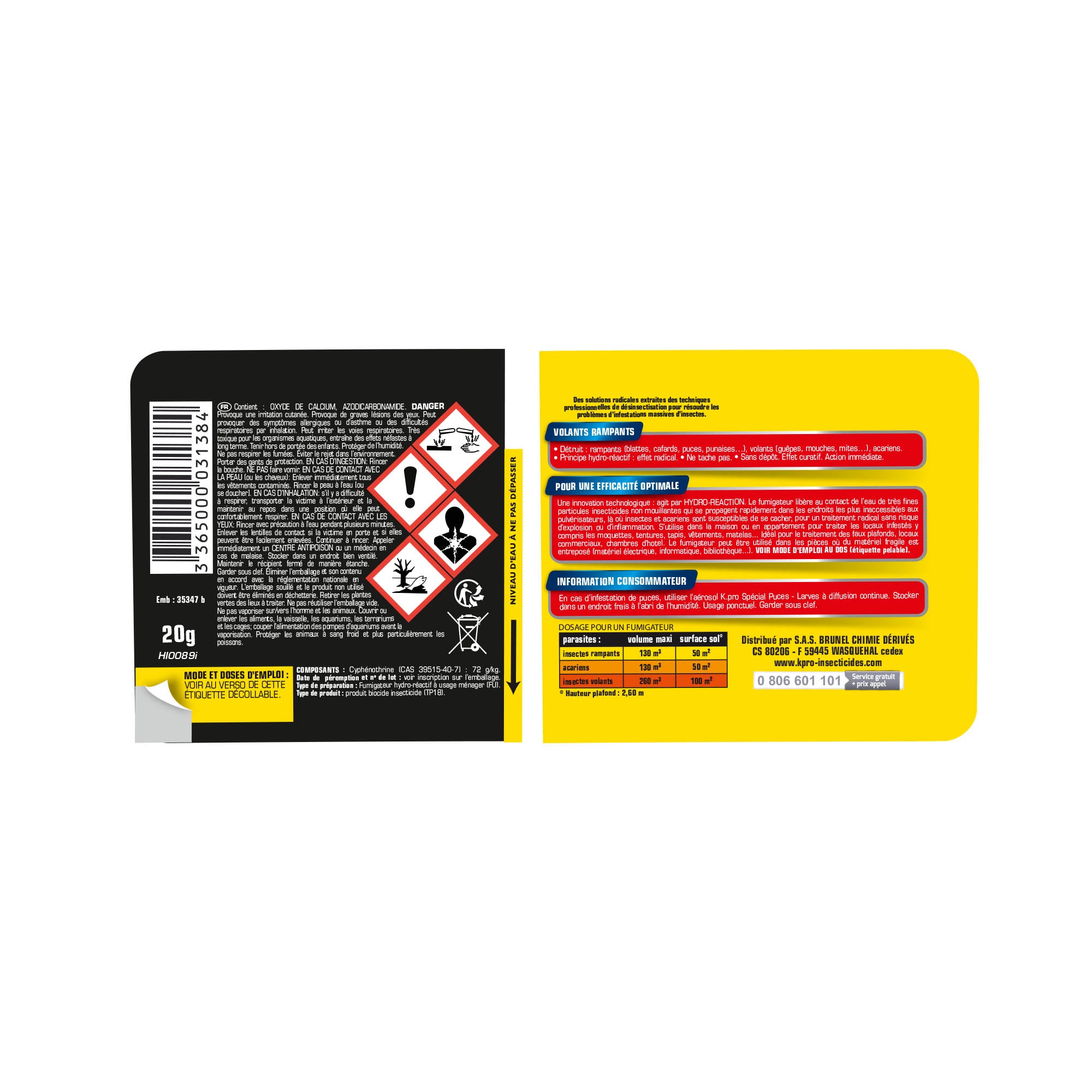 K.PRO - Fumigateur spécial infestation tous insectes 10g