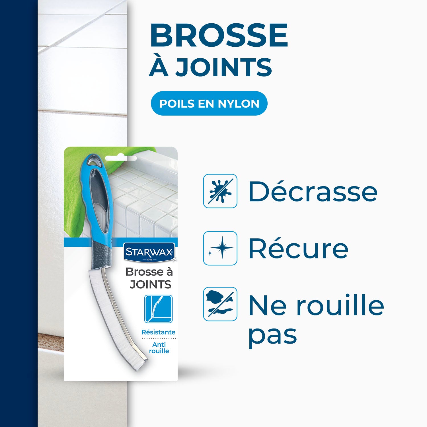 STARWAX - Brosse à joints ergonomie X1