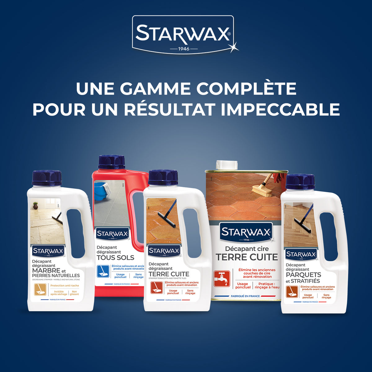 STARWAX - Décapant pour tomettes et terres cuites
1L