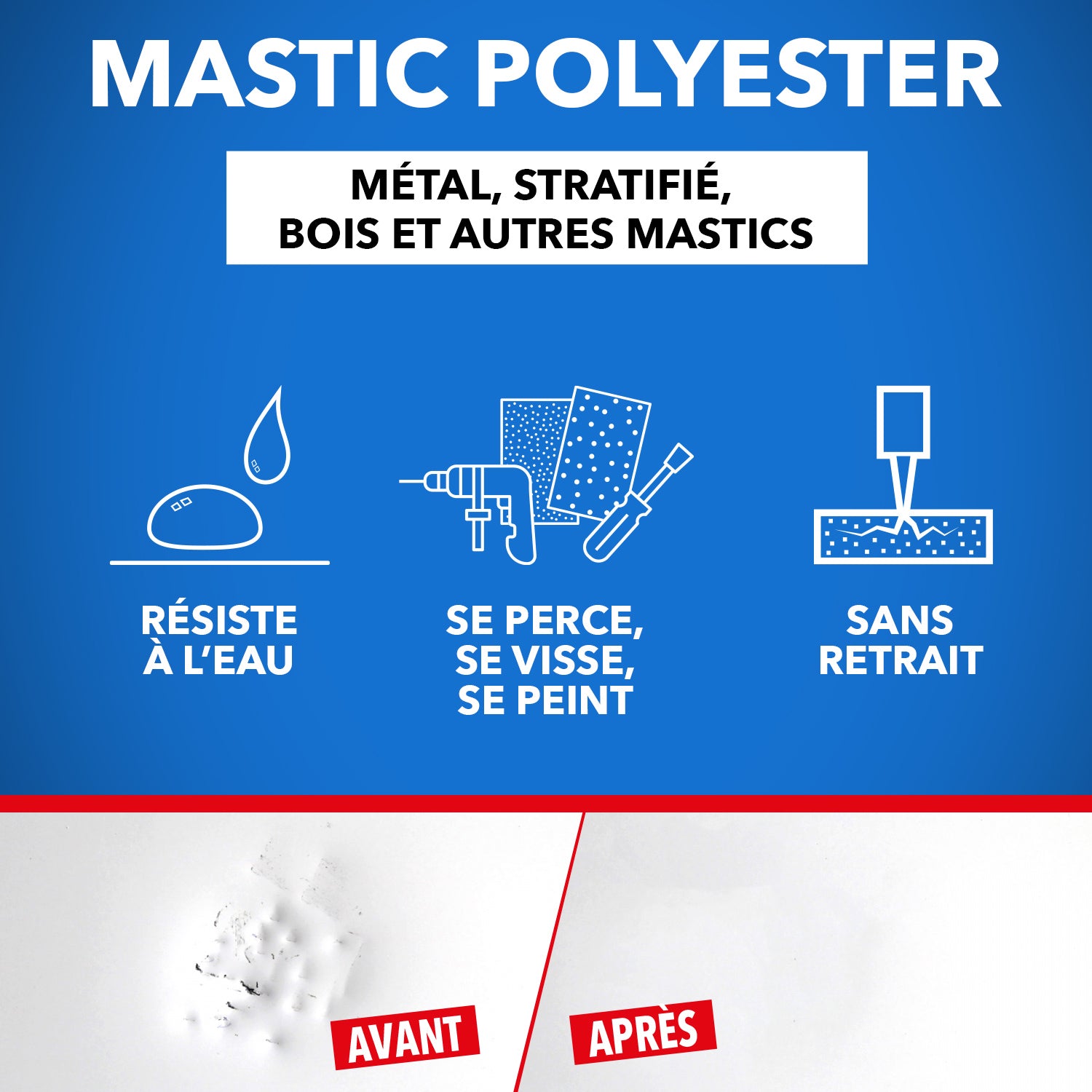 SINTO - Mastic standard polyester 970g