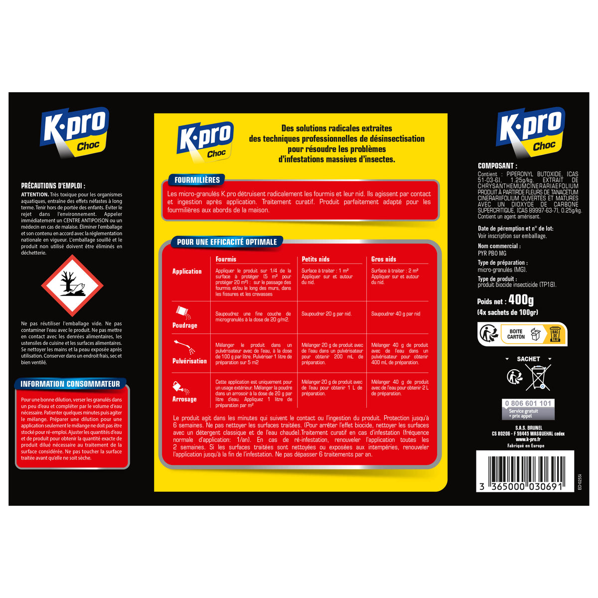 K.PRO - Destructeur de fourmilières
400g