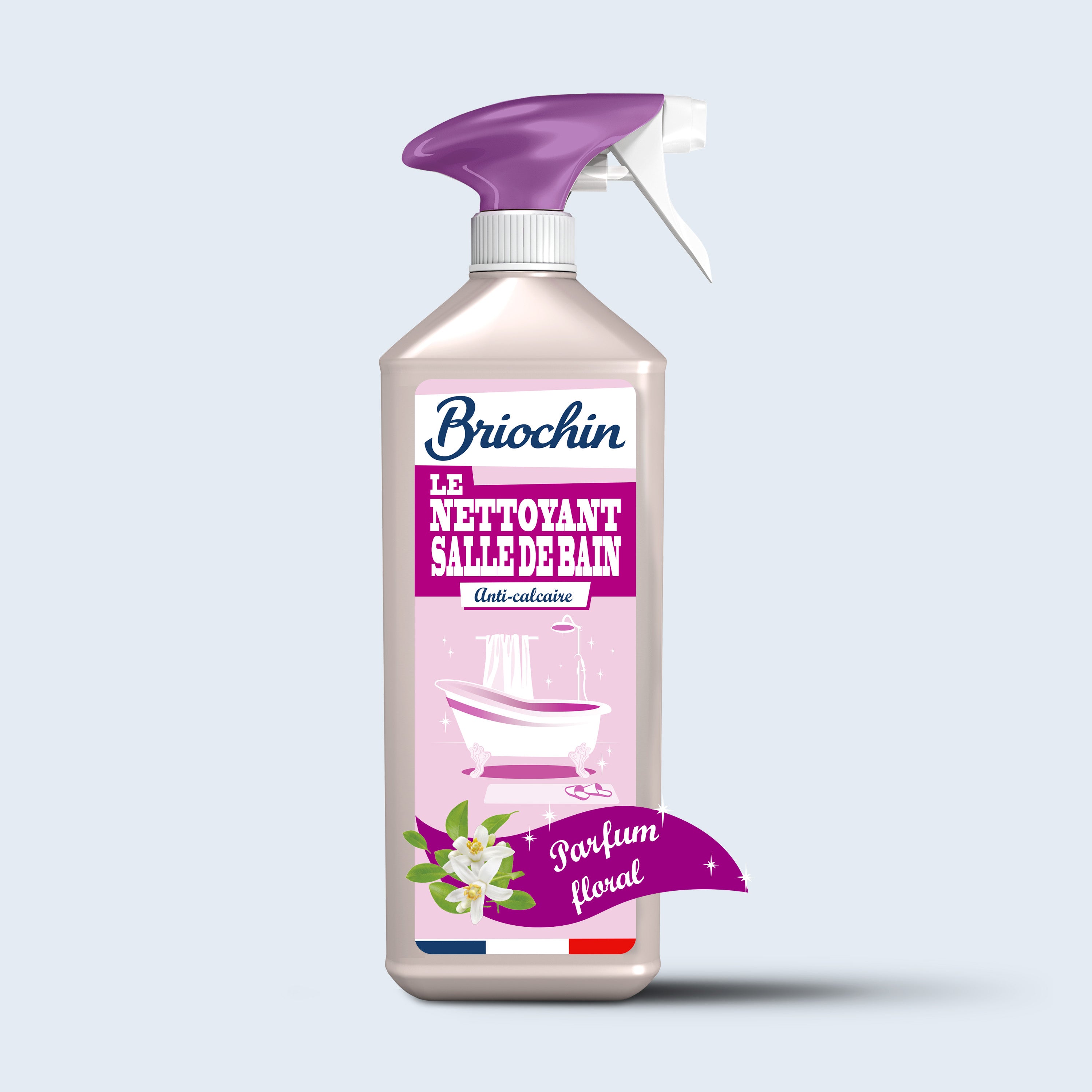 JACQUES BRIOCHIN - Nettoyant salle de bain 3 en 1 parfum floral 750ml Parfum floral