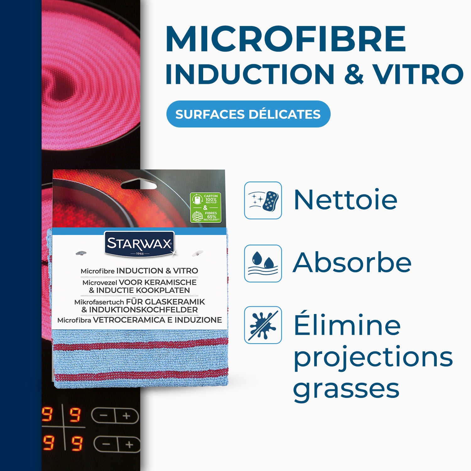 STARWAX - Microfibre Induction et Vitroceram X1
