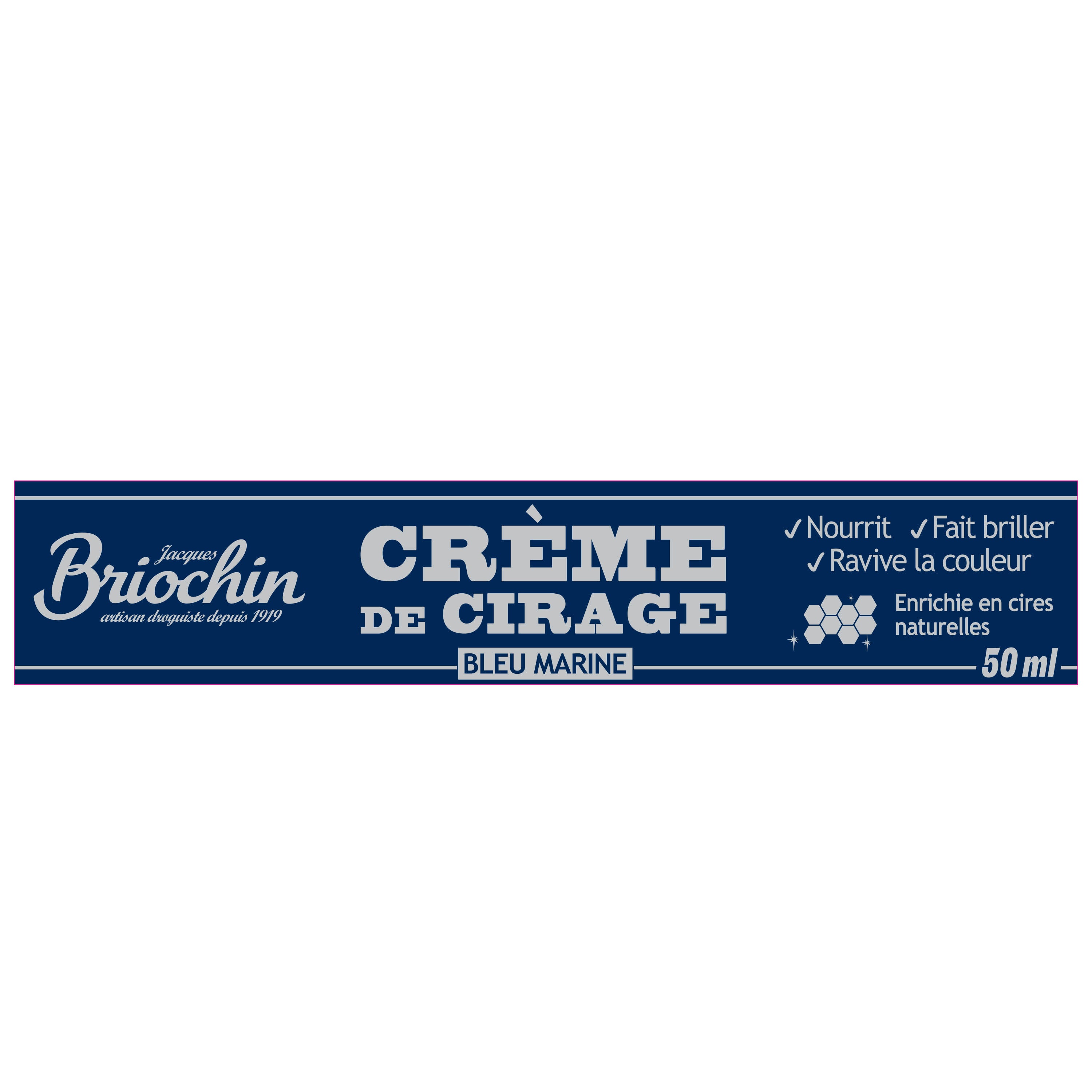 BRIOCHIN - Crème de cirage bleu marine 50ml Couleur bleu