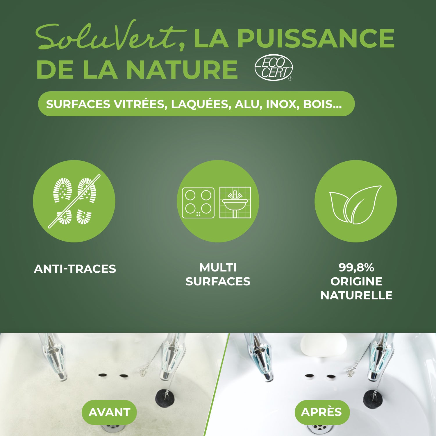 STARWAX SOLUVERT - Nettoyant express Anti-traces 500ml