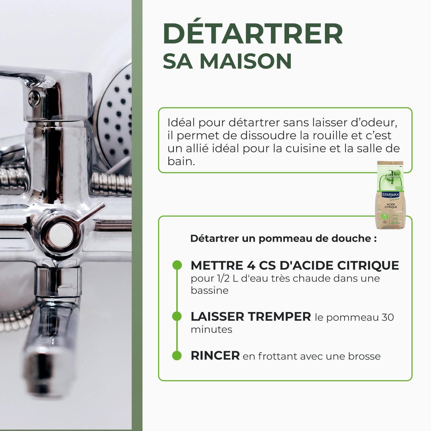 STARWAX SOLUVERT - Acide citrique 1kg