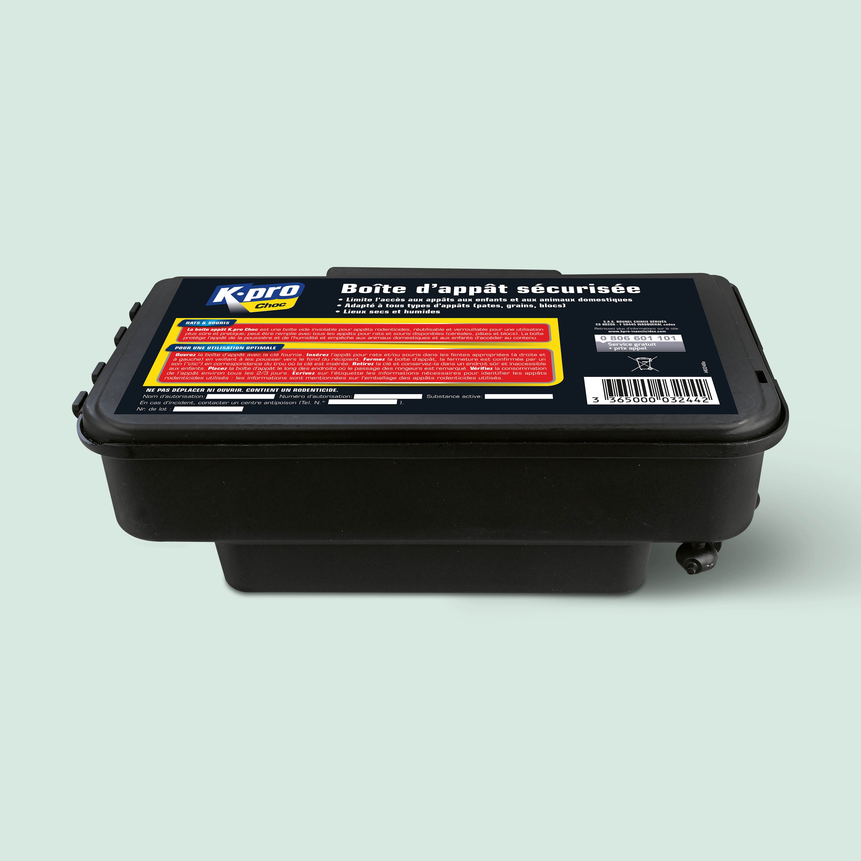 K.PRO - Boite appât sécurisée vide contre rats et souris X1