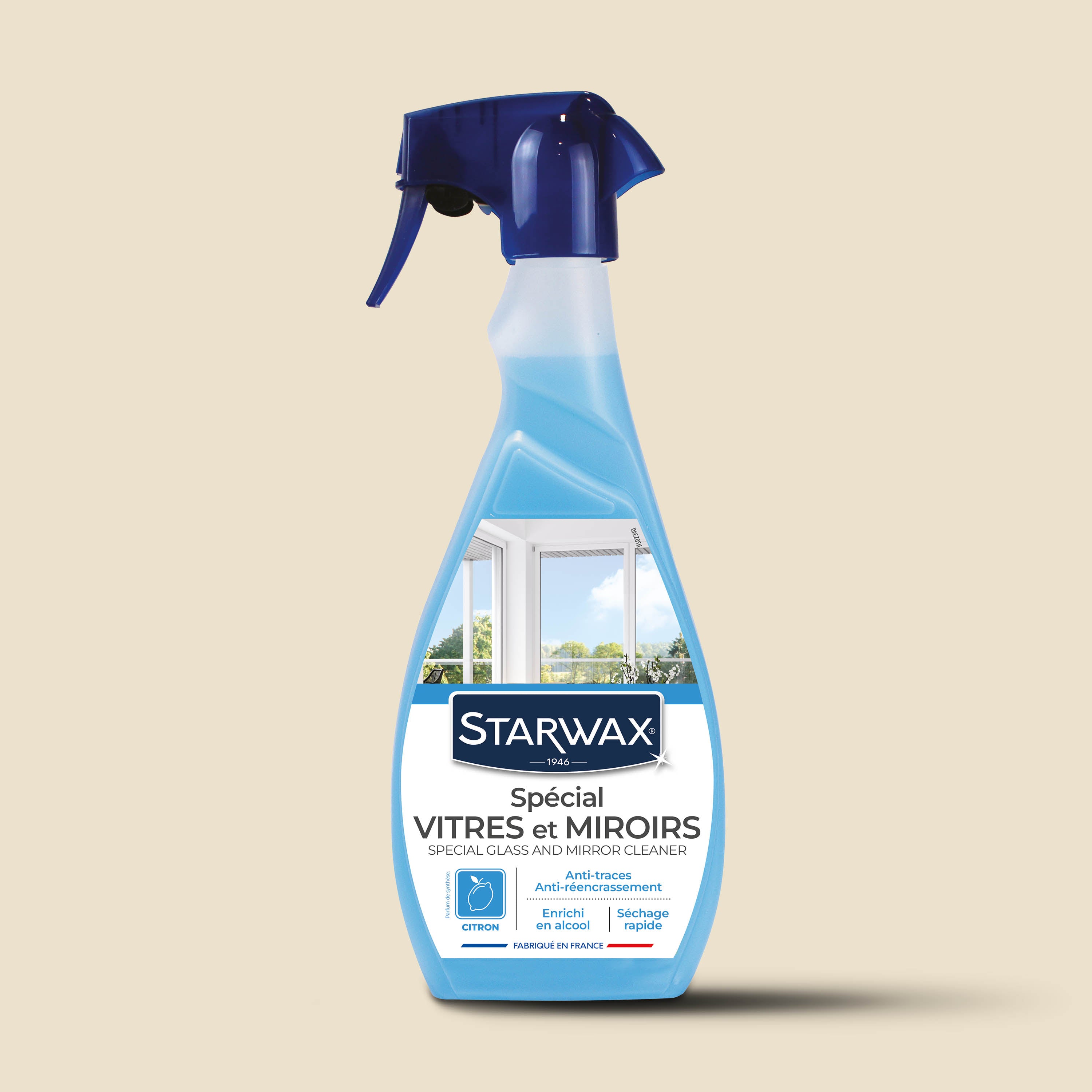 STARWAX - Nettoyant spécial vitres et miroirs
500ml Parfum verveine citron (parfum de synthèse)
