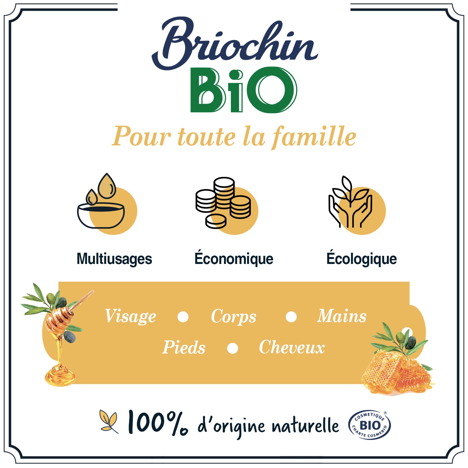 BRIOCHIN COSMETIQUES - Baume multi-usages - Cosmébio 100ml