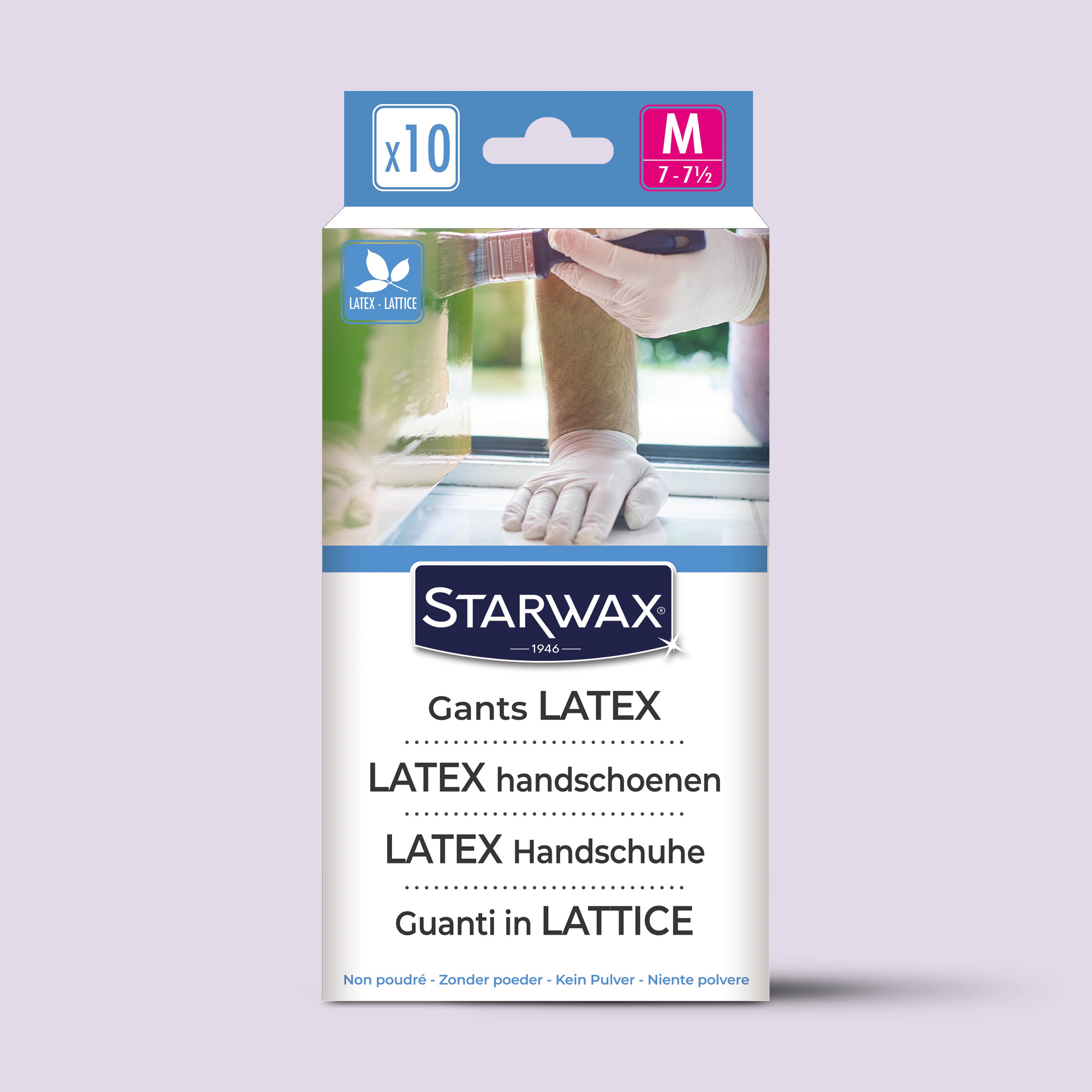 STARWAX - Gants latex épais X10 M