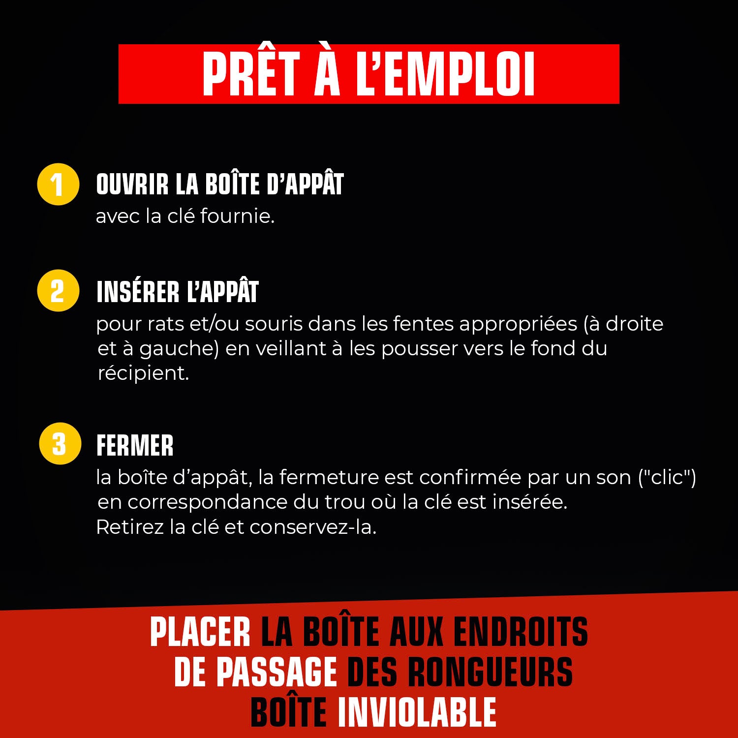 K.PRO - Boite appât sécurisée vide contre rats et souris X1