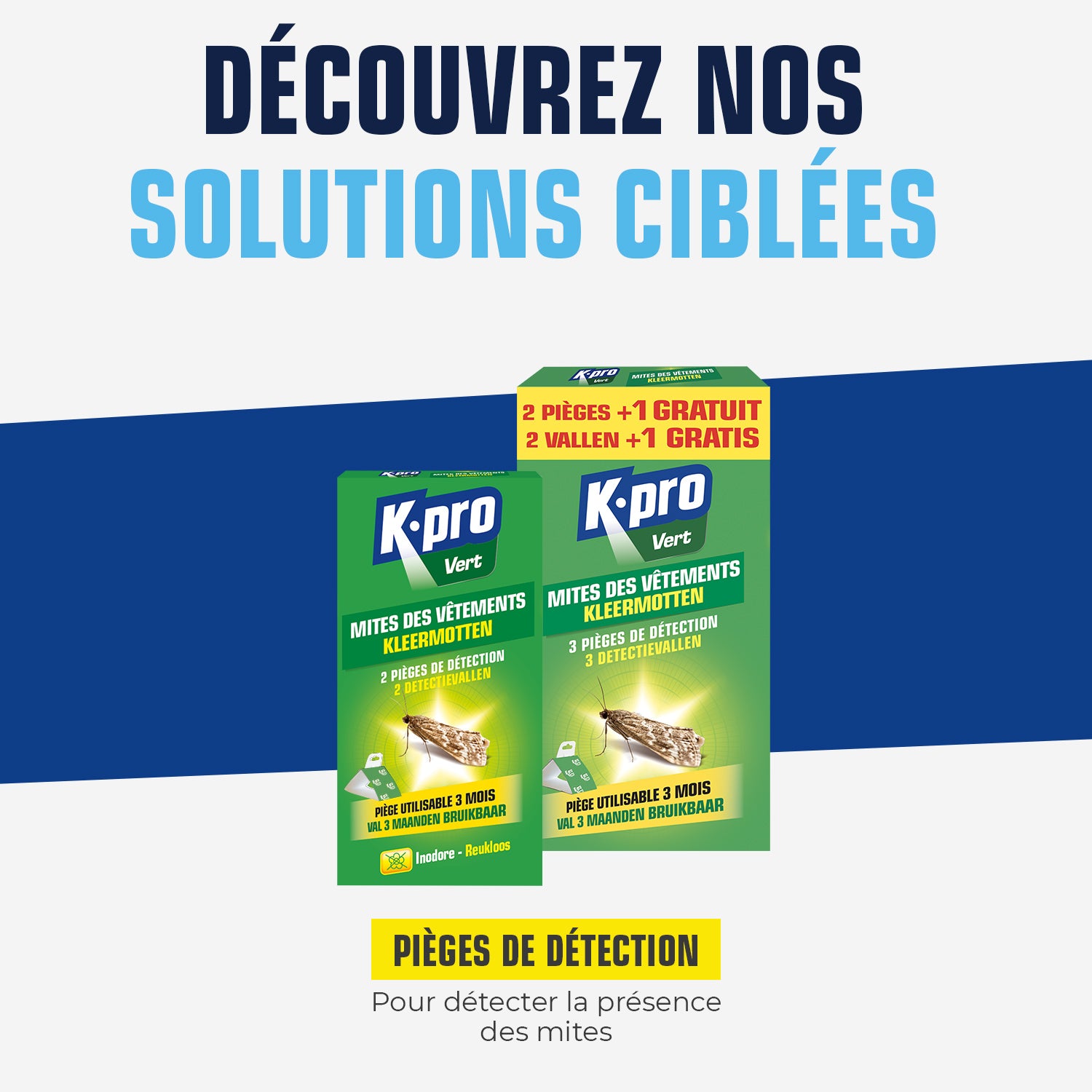 K.PRO - Pièges de détection des mites des vêtements
X2