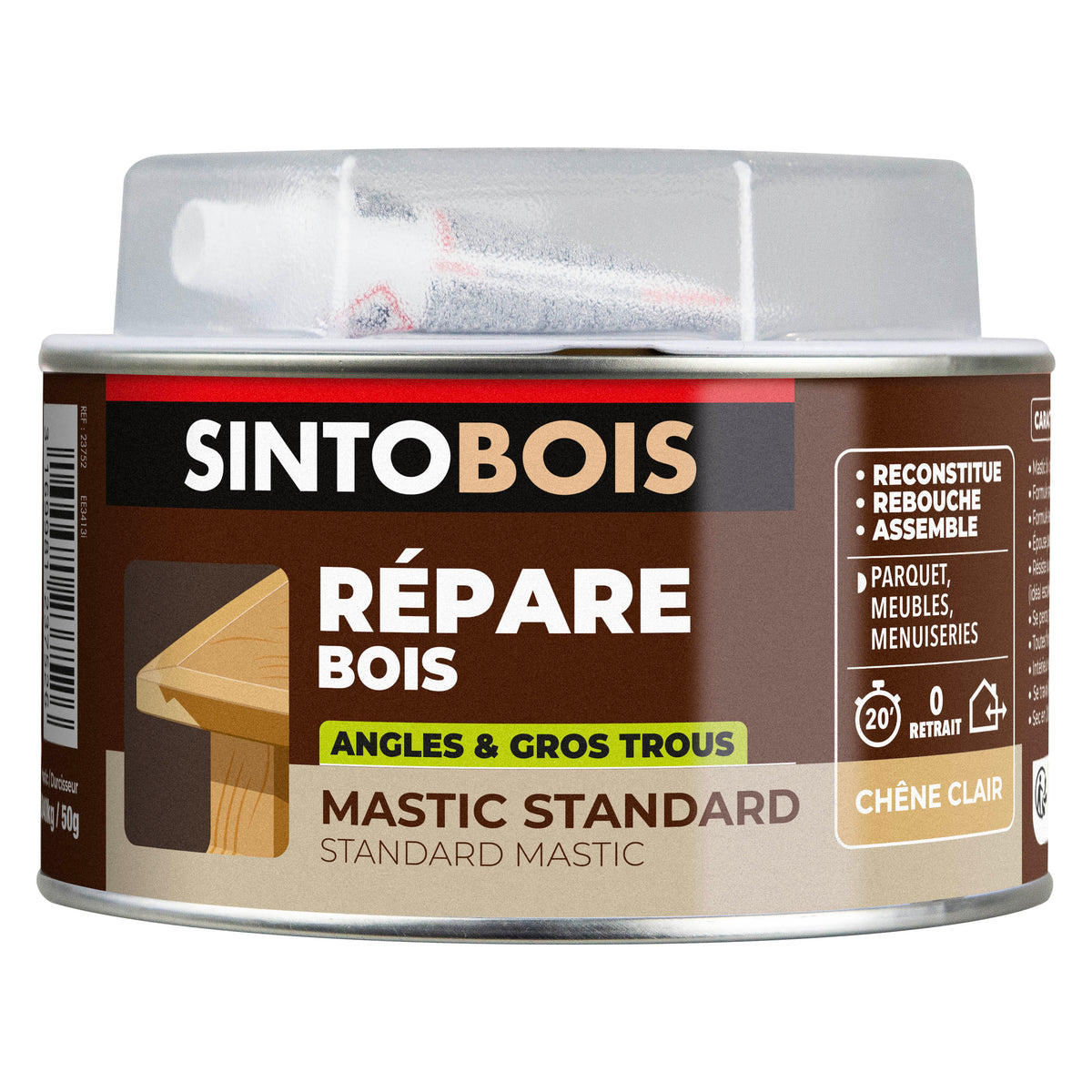 SINTO - Mastic bois standard 1,09kg Chêne