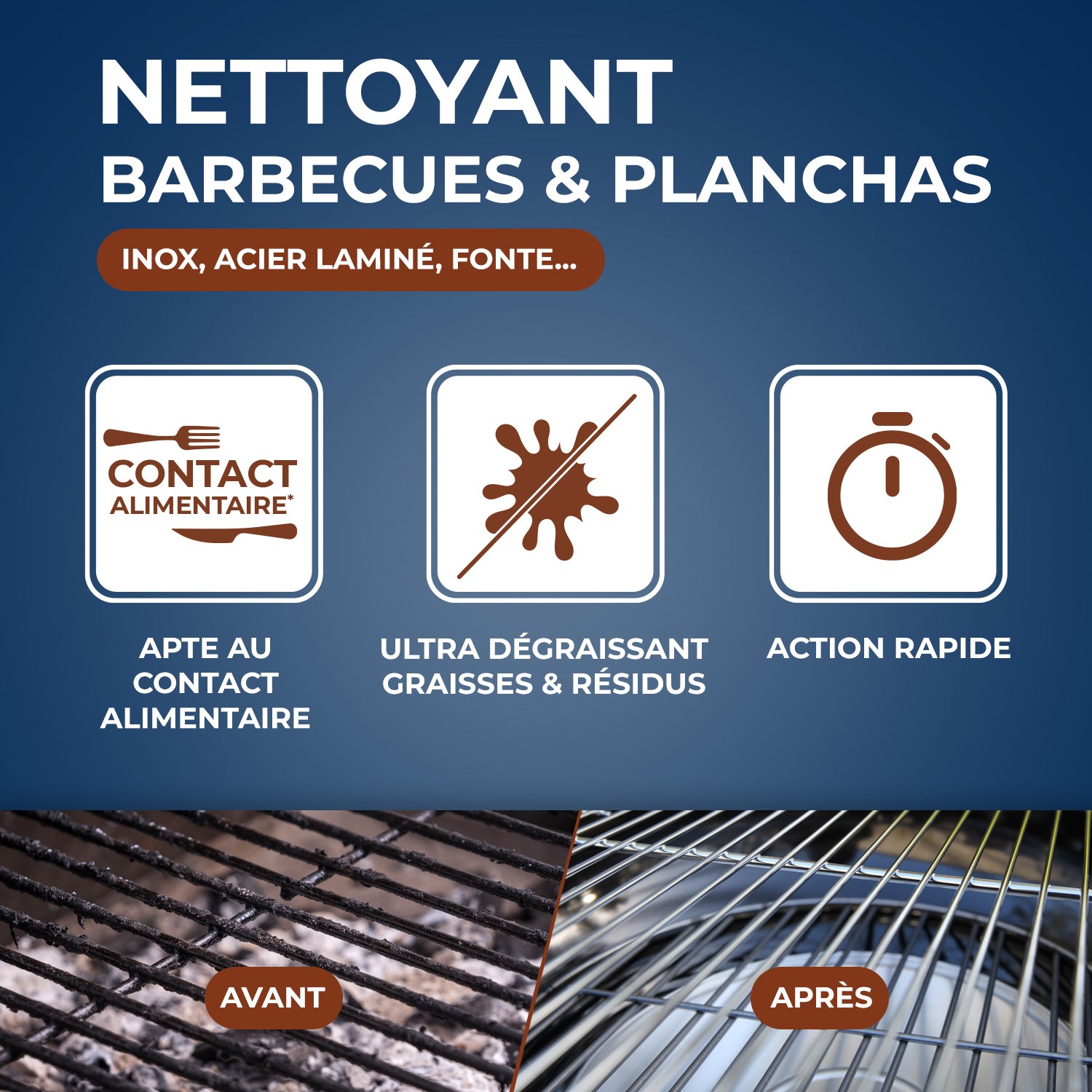 STARWAX - Nettoyant dégraissant pour plancha et barbecue 500ml