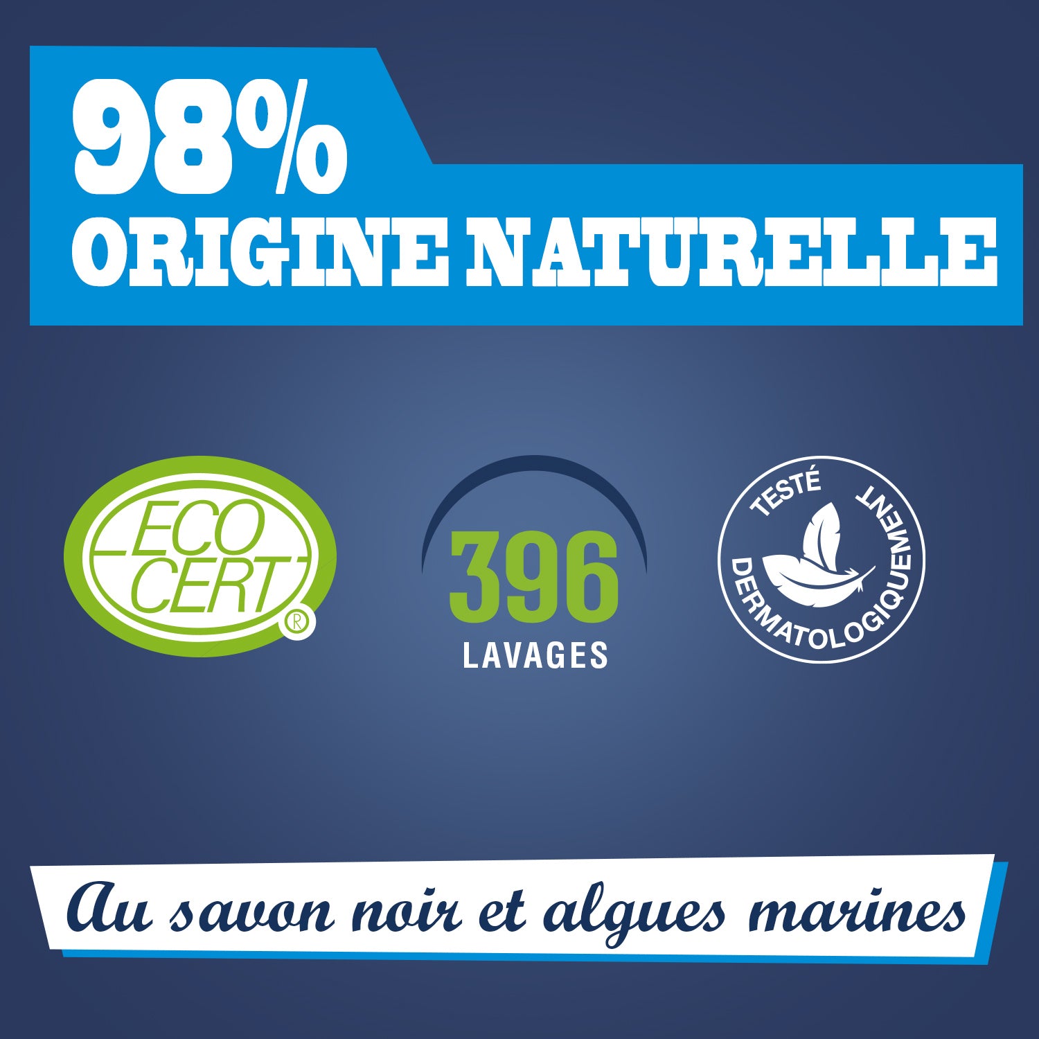 JACQUES BRIOCHIN - Recharge Liquide Vaisselle Mains Savon noir & Algues Marines grand format 900ml Algues Marines