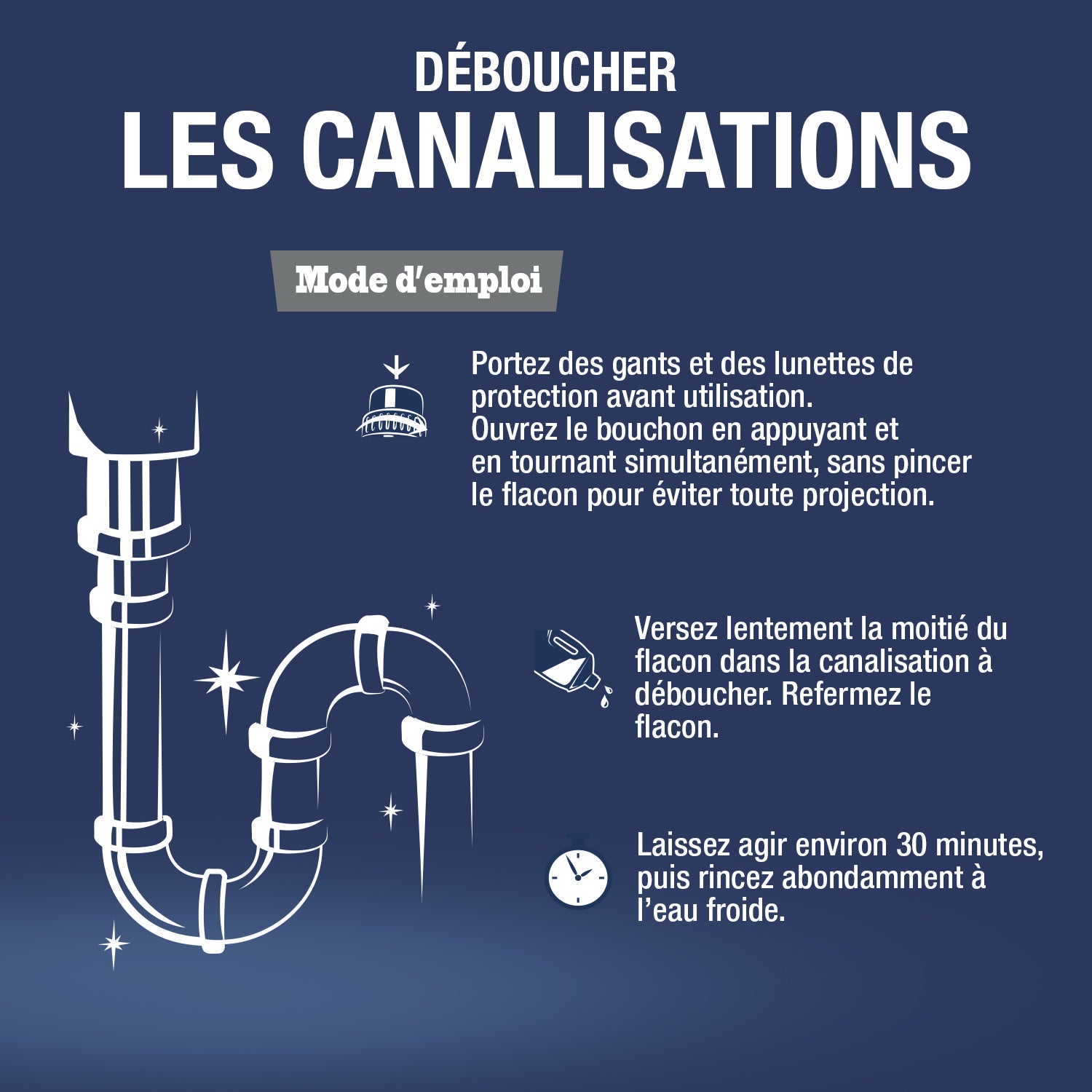 JACQUES BRIOCHIN - Le déboucheur extra efficace à la soude 900ml Sans parfum