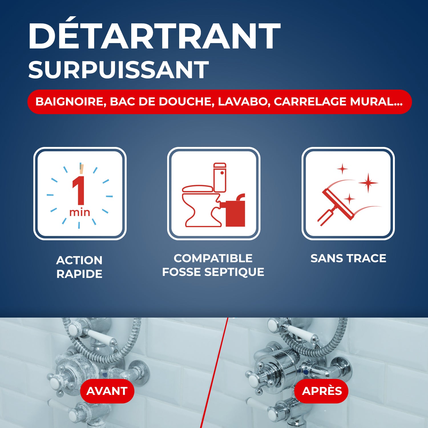 STARWAX - Détartrant surpuissant pour salle de bains 500ml
