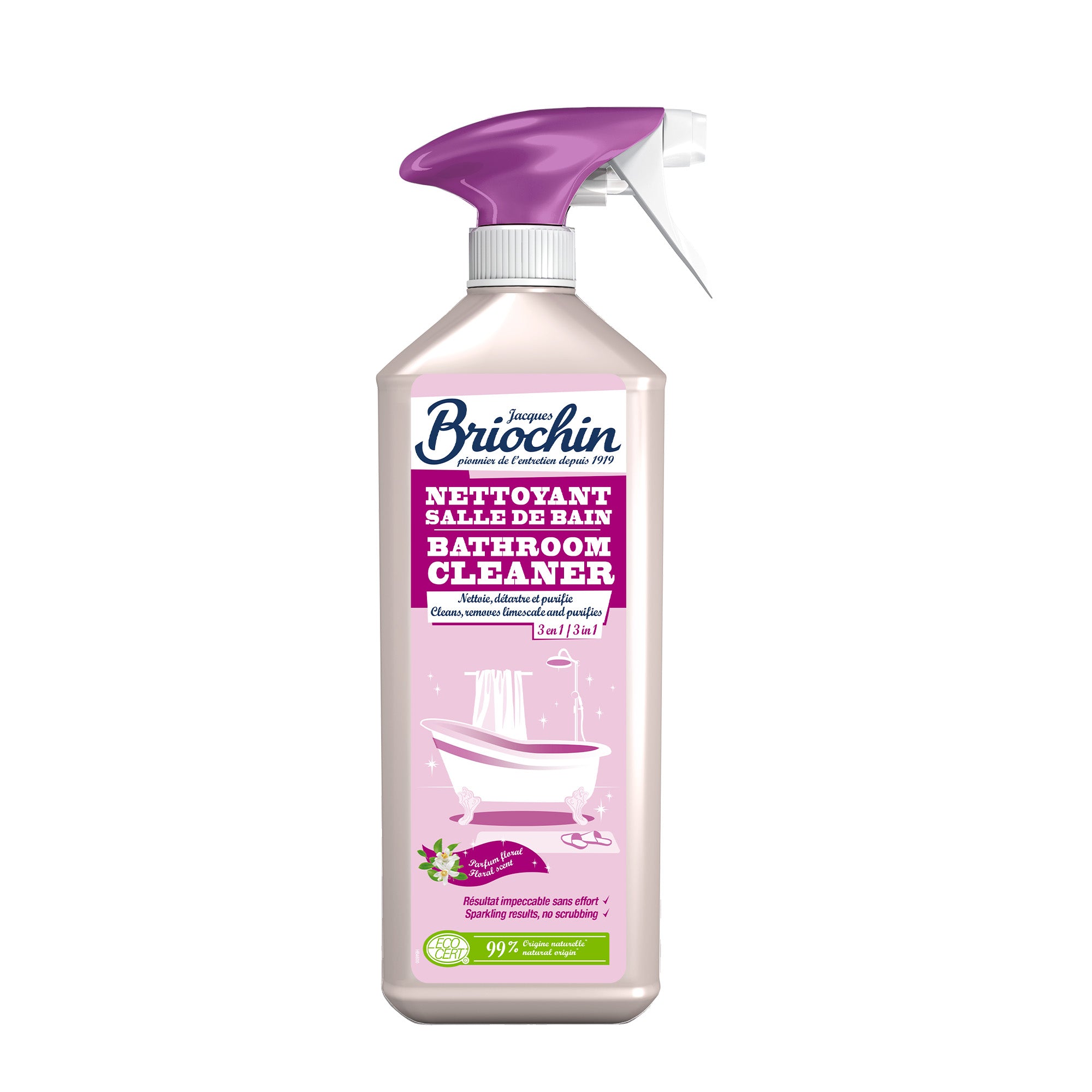 JACQUES BRIOCHIN - Nettoyant salle de bain 3 en 1 parfum floral 1L Parfum floral