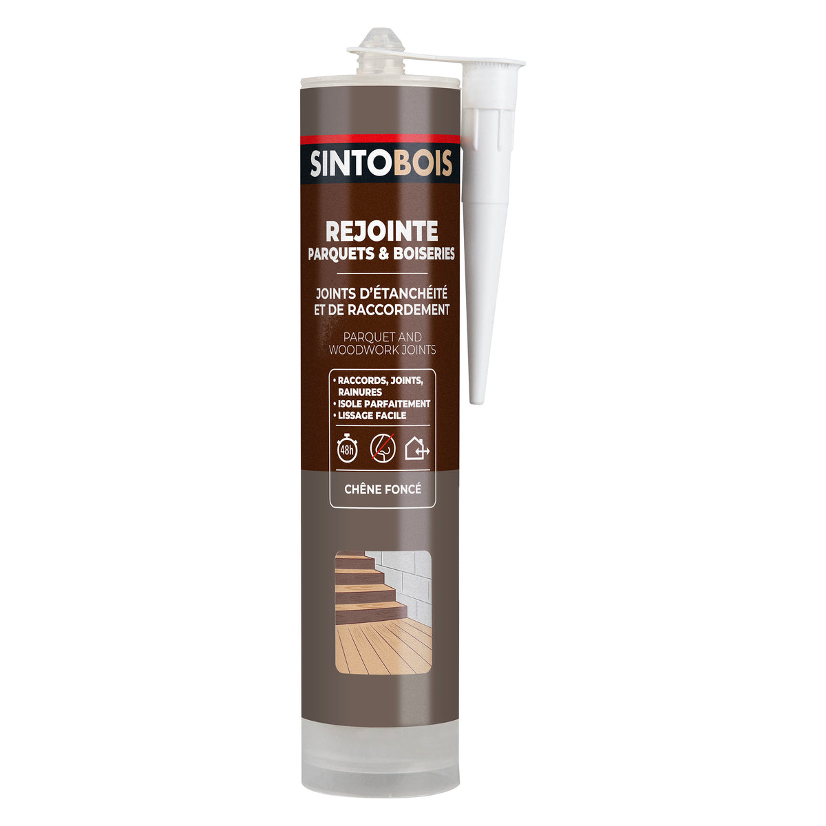 SINTO - Rejointe parquets et boiseries - Etanchéité et raccordement 310ml Chêne clair