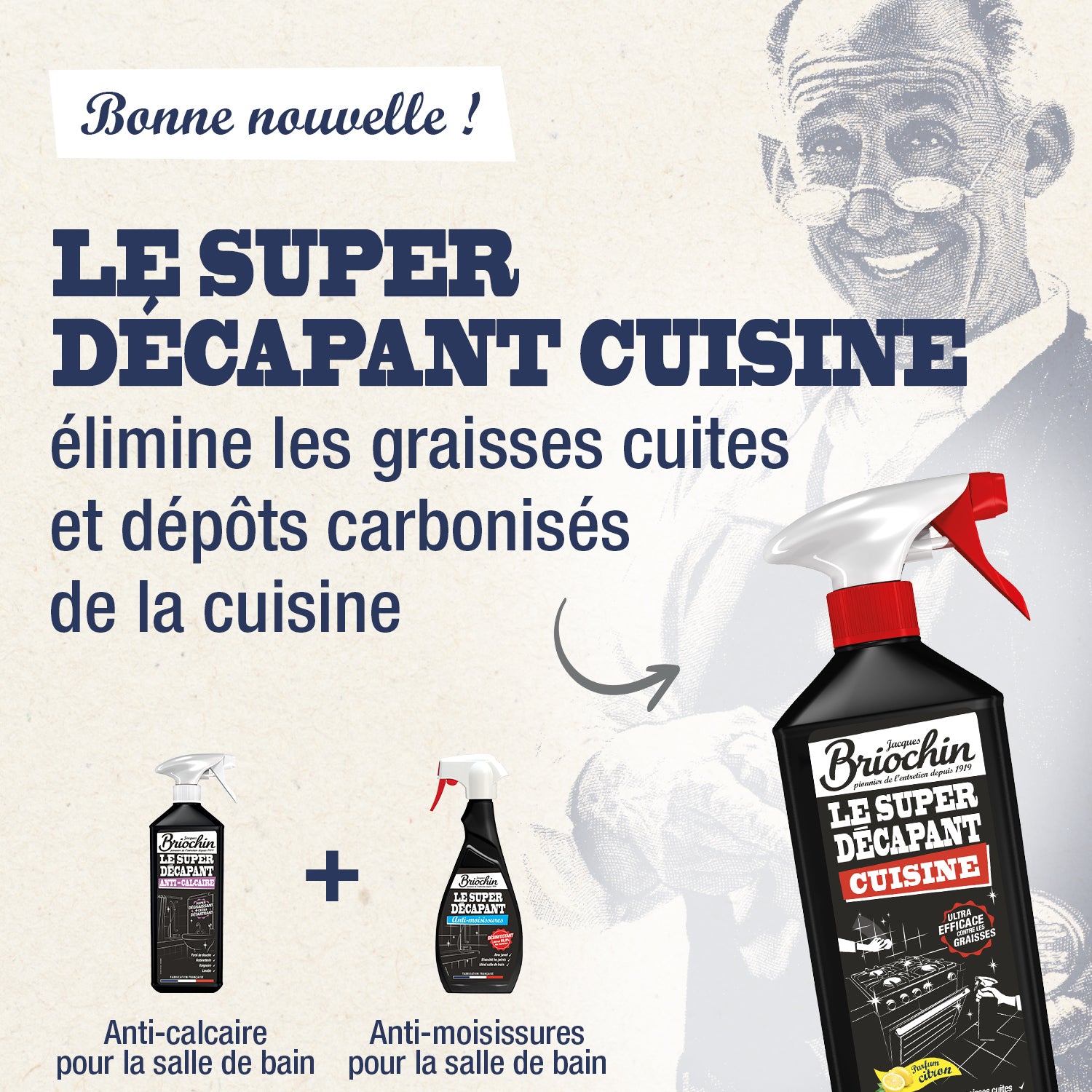 JACQUES BRIOCHIN - Super Décapant Cuisine 1L 1L