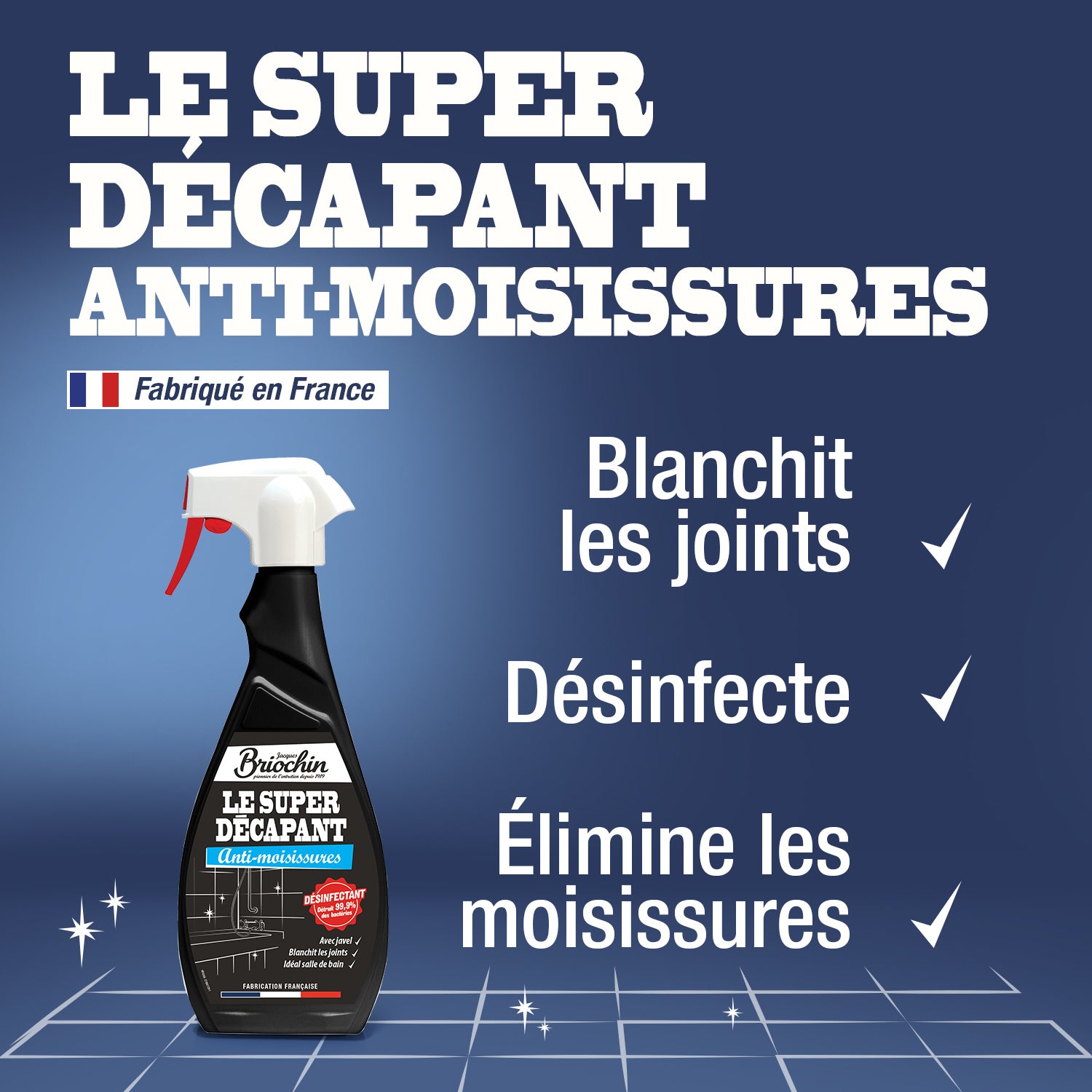 JACQUES BRIOCHIN - Super décapant anti-moisissures 500ml