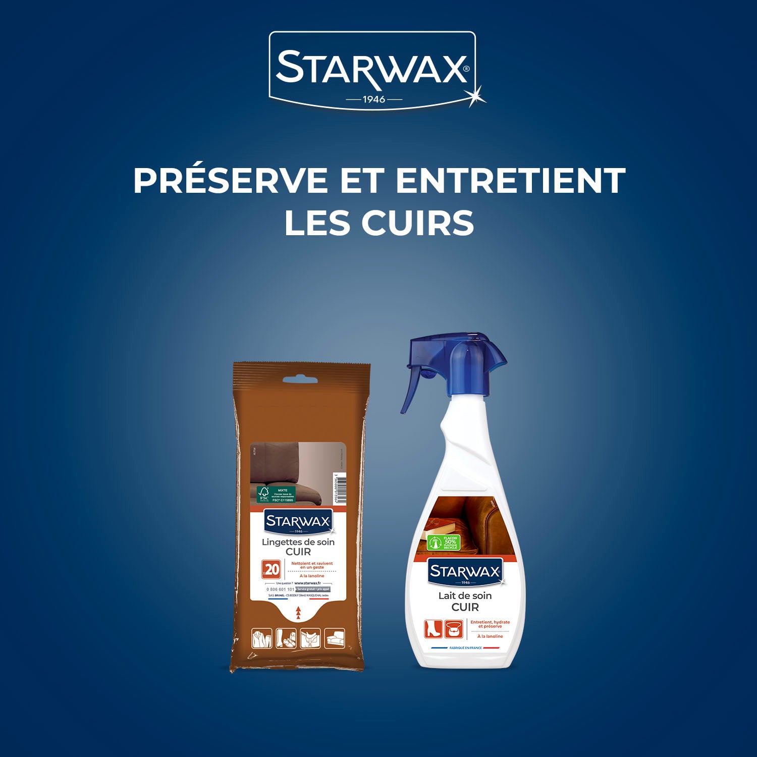 STARWAX - Lait de soin pour cuir 500ml Incolore