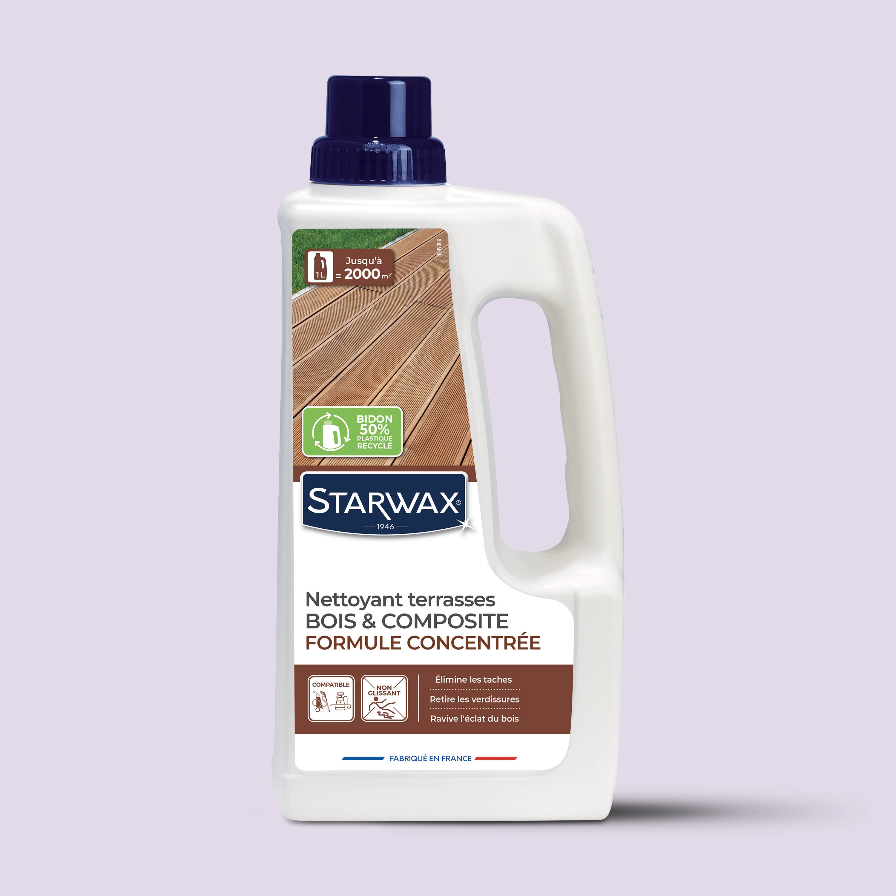 STARWAX - Nettoyant concentré pour terrasses en bois et composite
1L