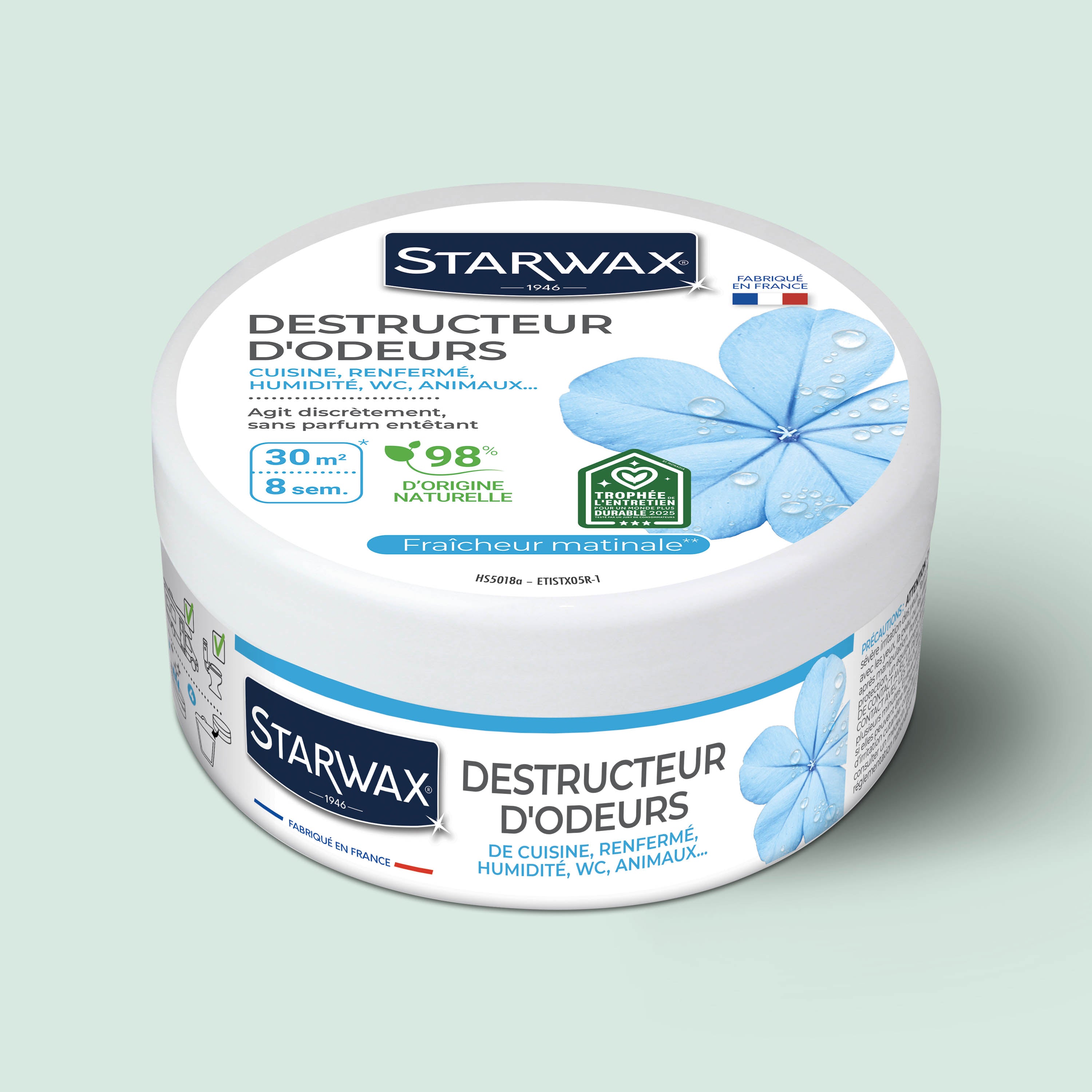 STARWAX - Destructeur d'odeurs Fraicheur matinale 300g Parfum Fraicheur matinale