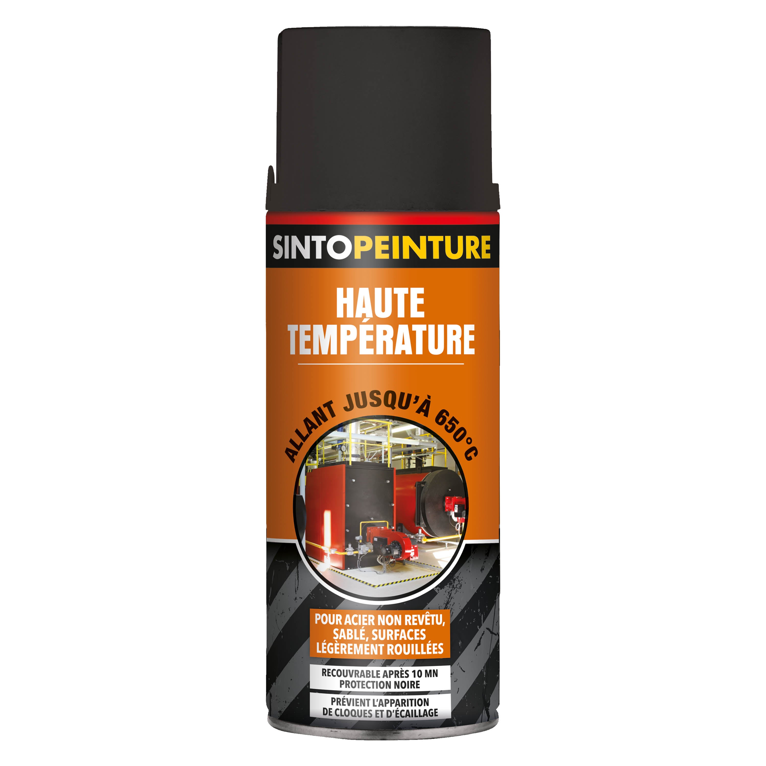 SINTO - Aérosol haute température 400ml Noir