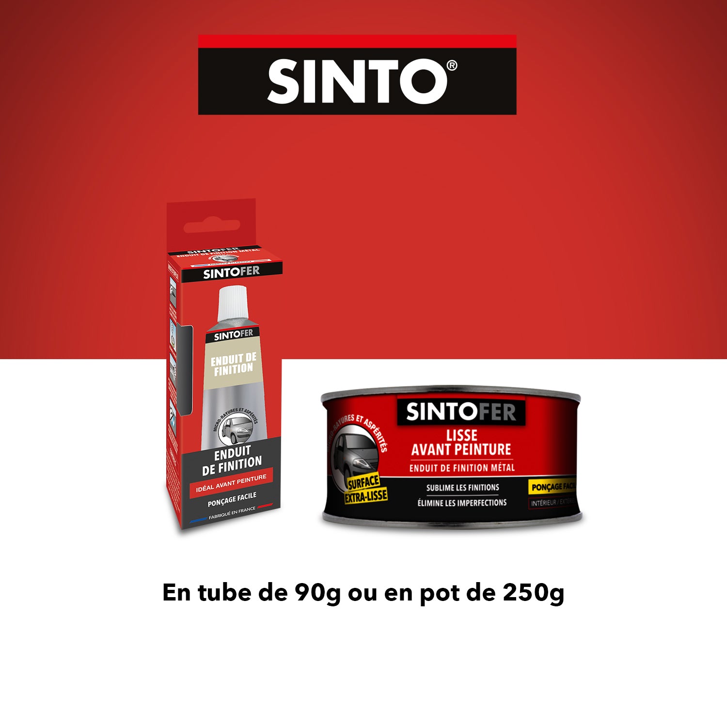 SINTO - Enduit de finition métal 90g