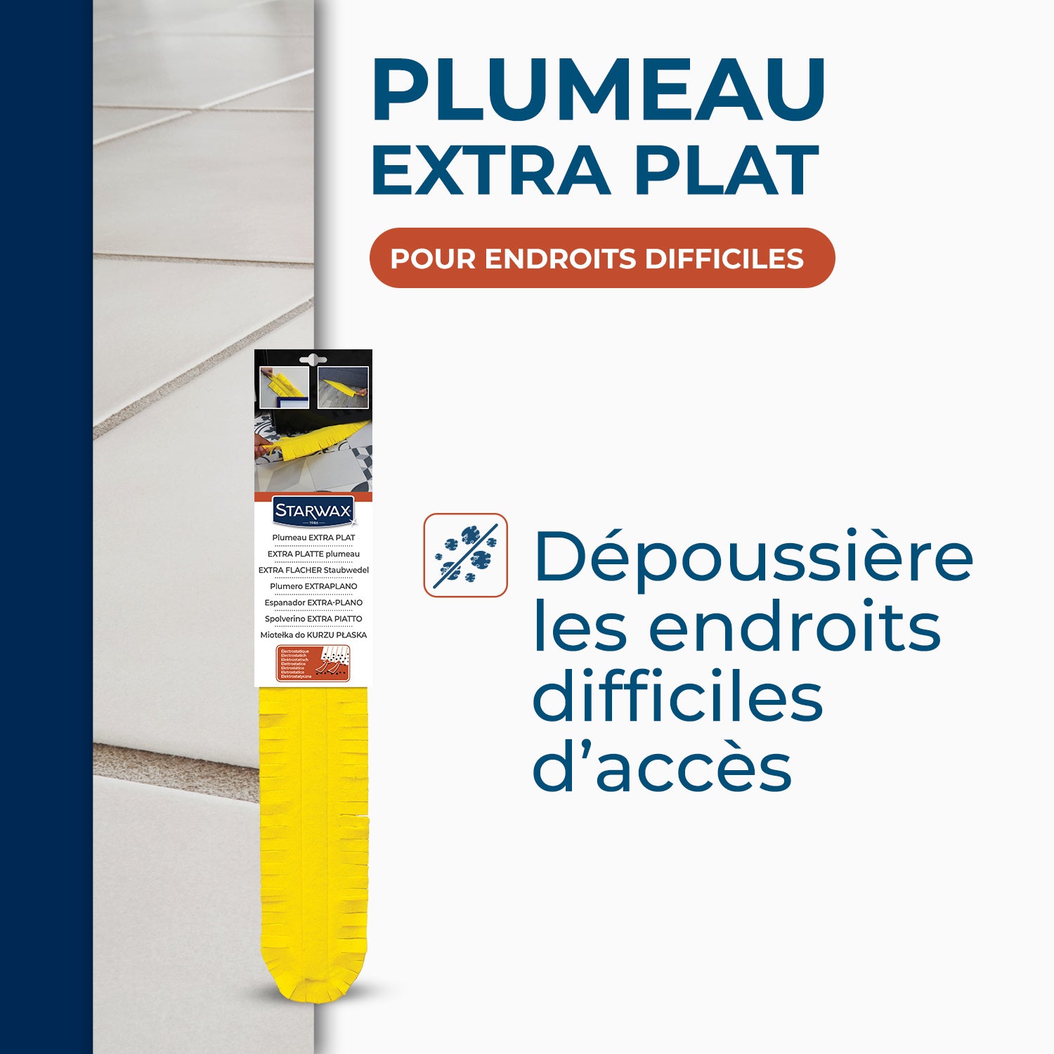 STARWAX - Plumeau extra plat et long dépoussiérant X1
