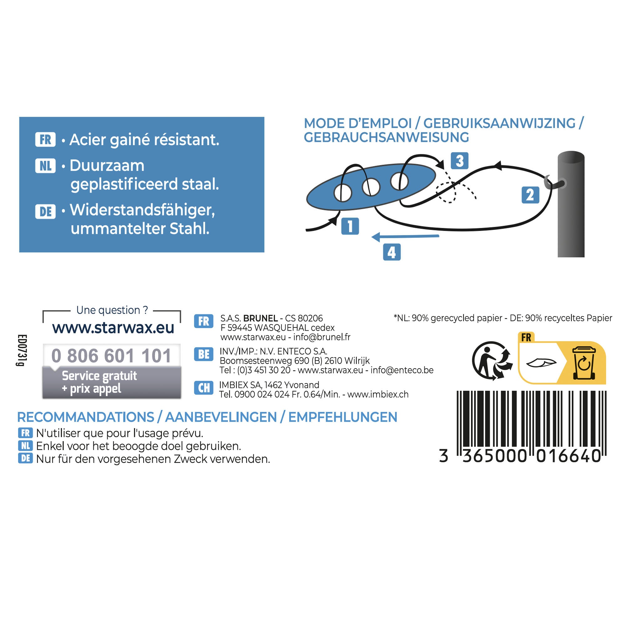 STARWAX - Corde à linge 20 M
X1