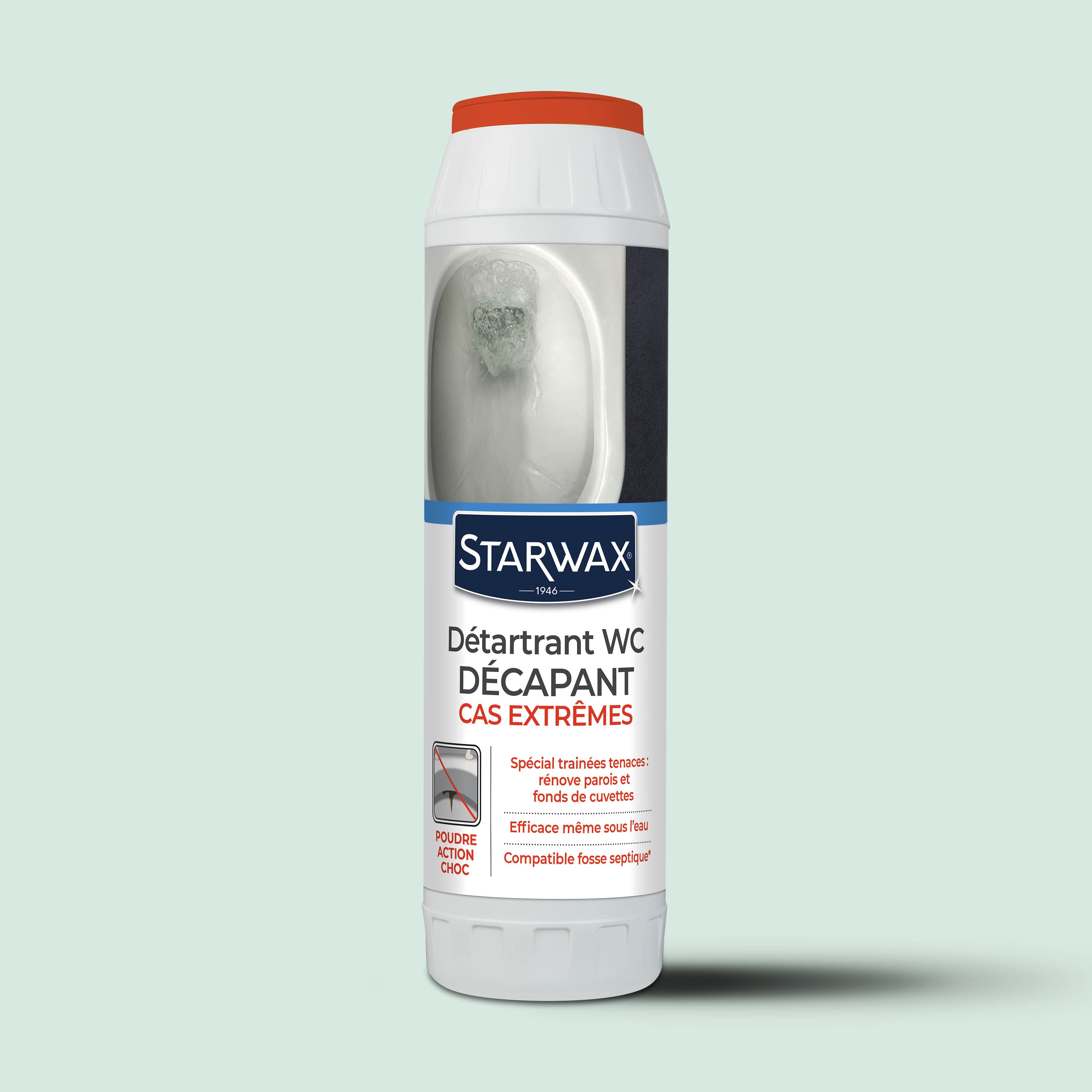 STARWAX - Détartrant surpuissant poudre pour WC 1kg