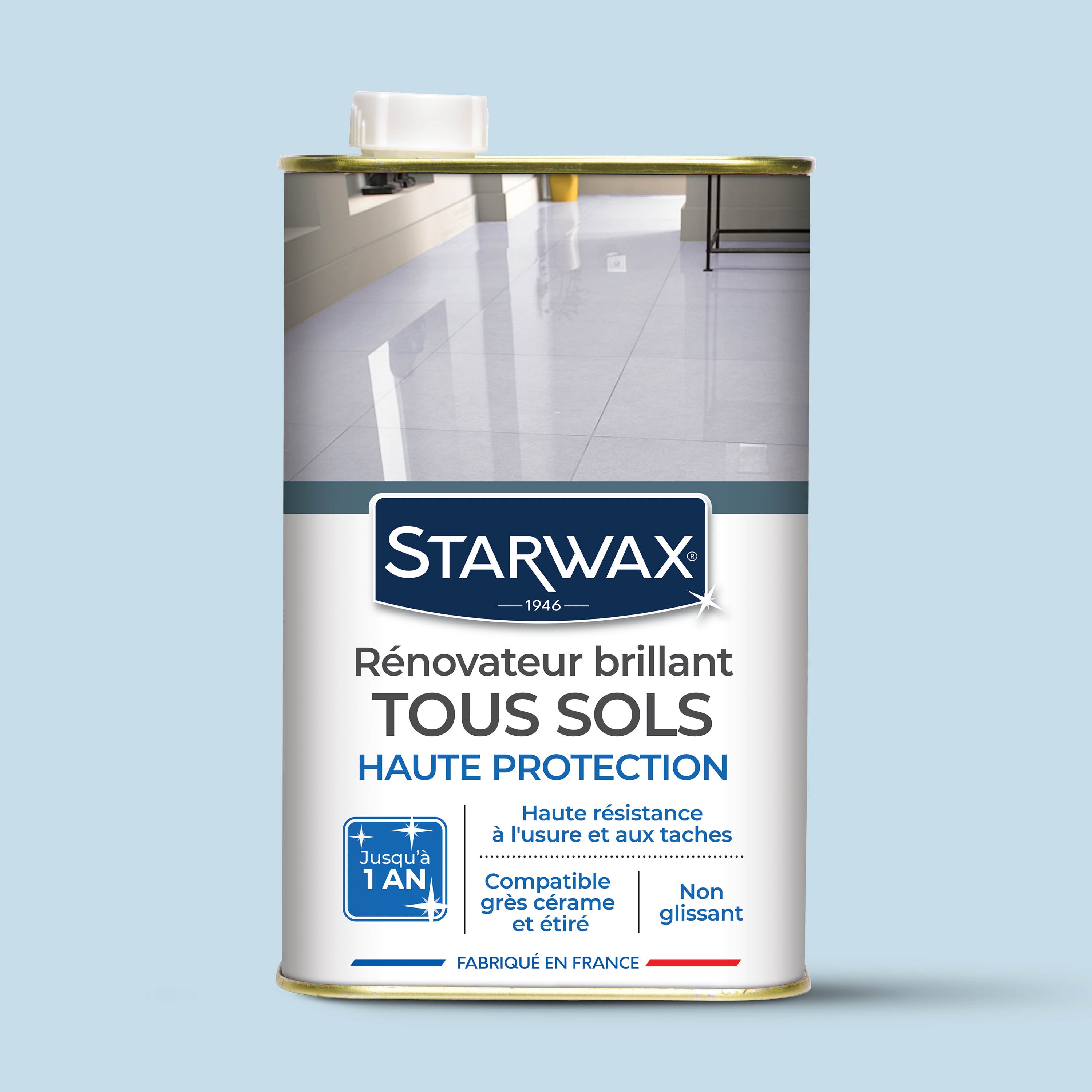 STARWAX - Rénovateur brillant protecteur pour sols intérieurs 1L