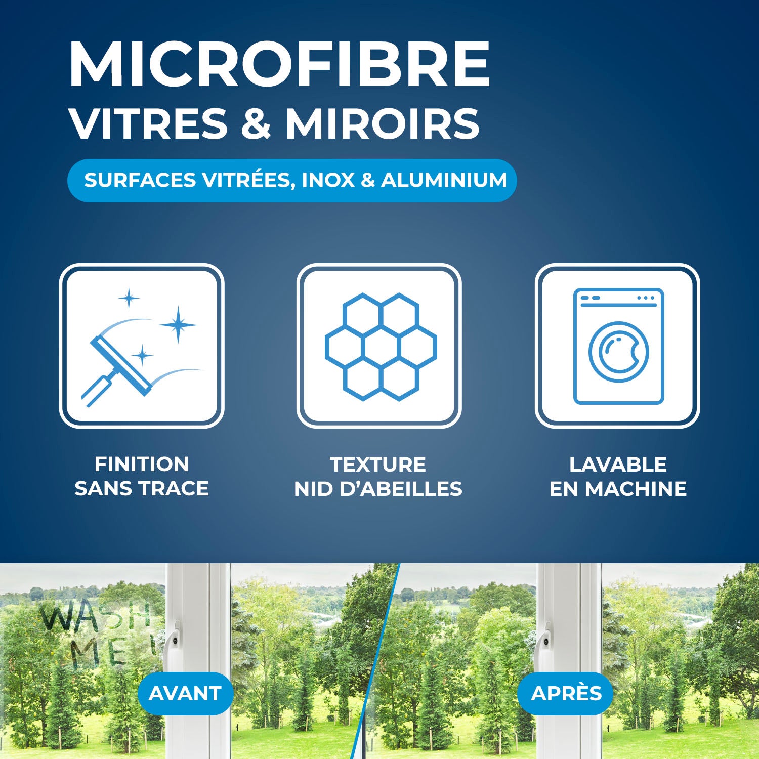STARWAX - Microfibre vitres et miroirs X1