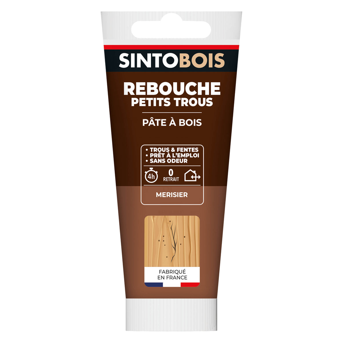 SINTO - Rebouche imperfections - Pâte à bois naturel 80g Blanc