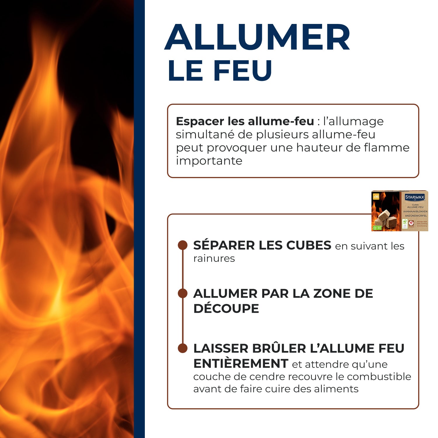 STARWAX - Cubes allume feu PEFC X32