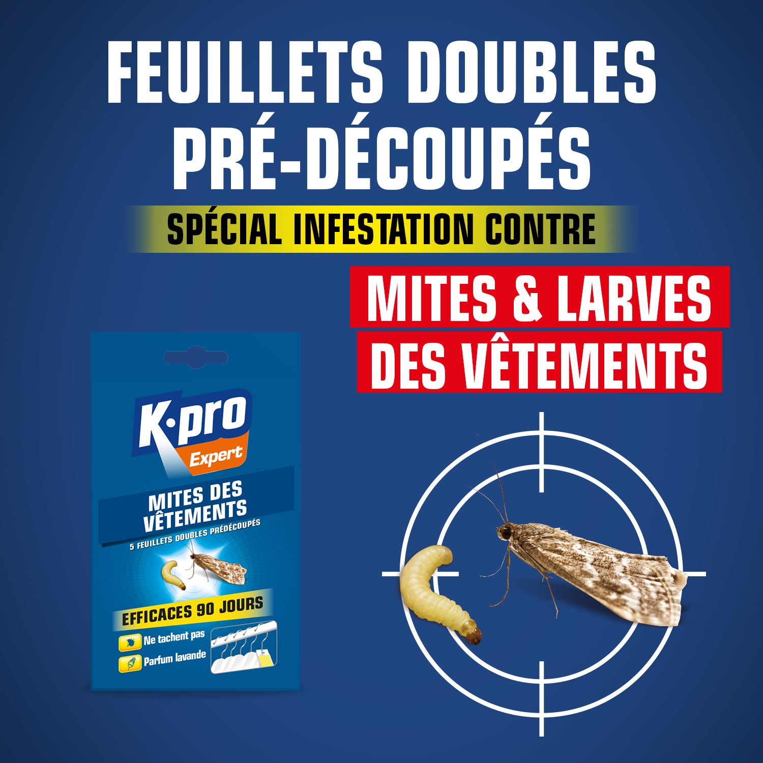 K.PRO - Papier accordéon contre les mites des vêtements X2
