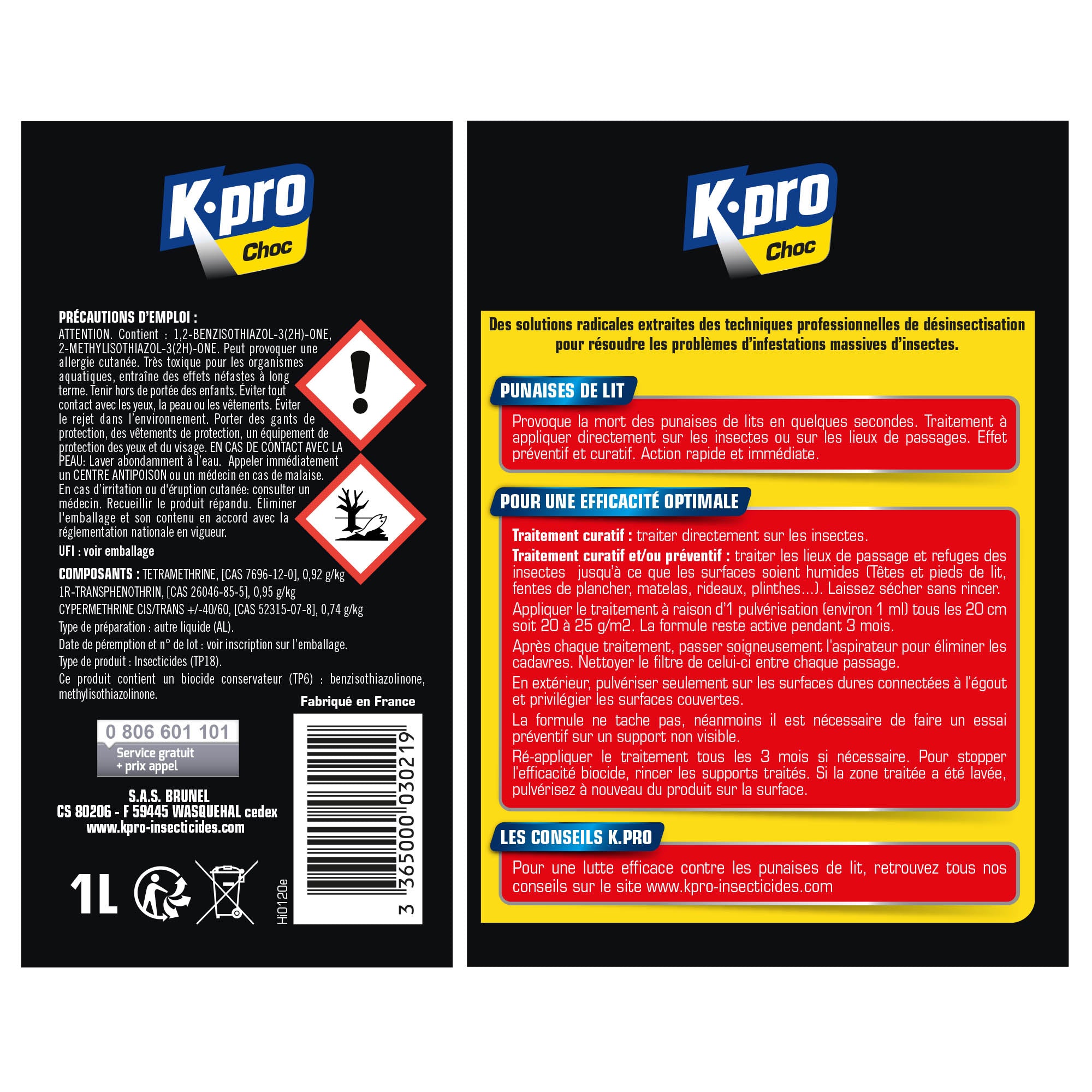 K.PRO - Pulvérisateur punaises de lit 1L