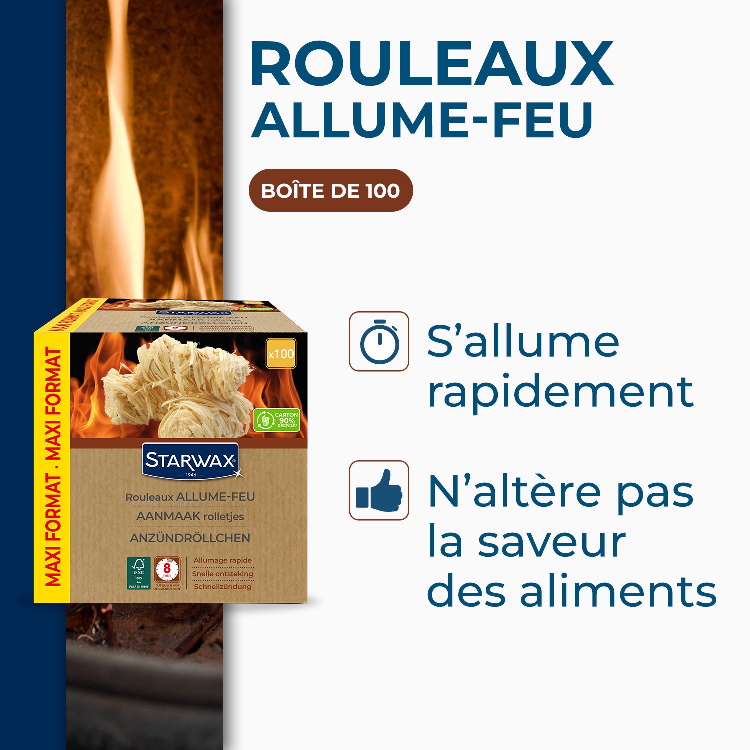 STARWAX - Rouleaux allume feu FSC® X50