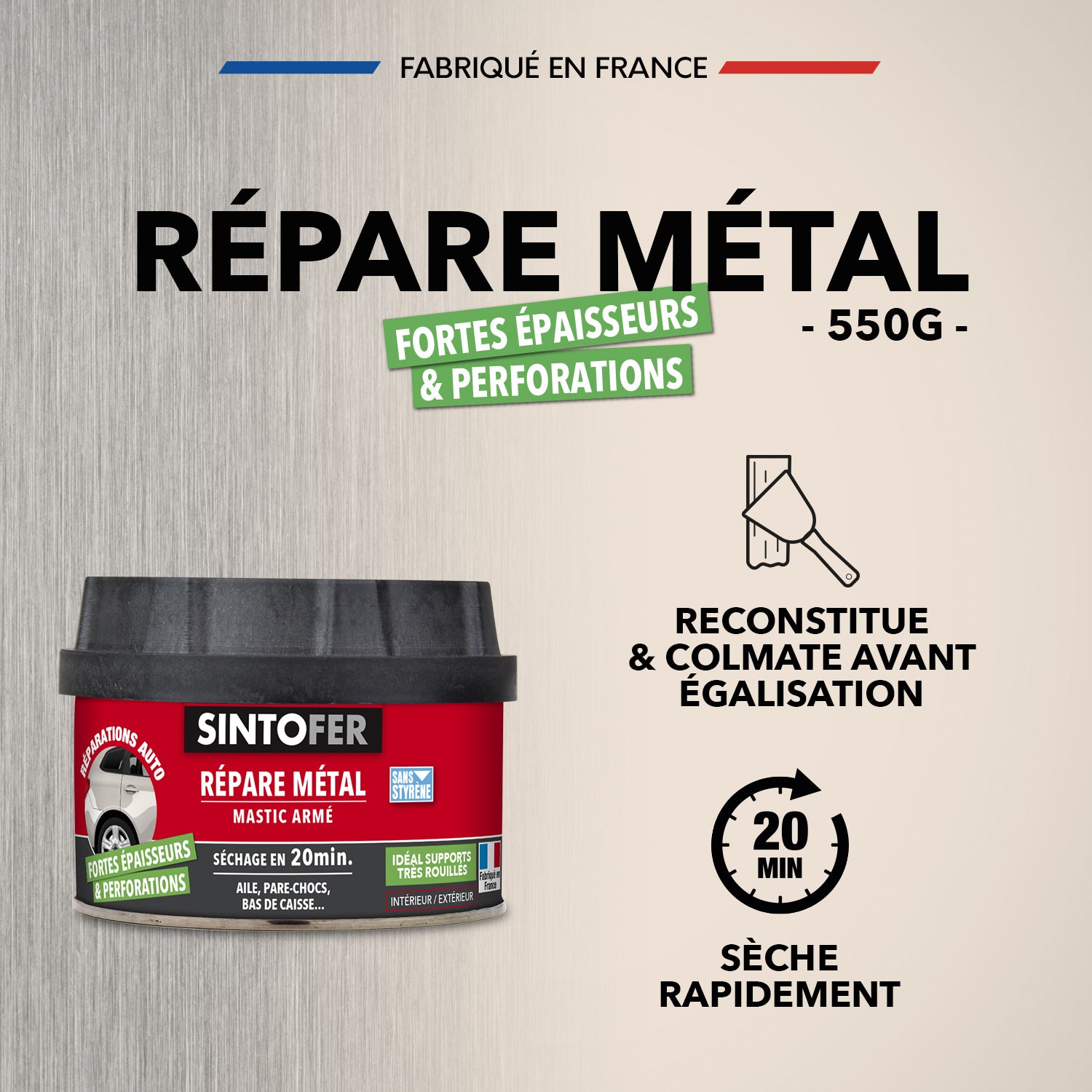 SINTO - Répare métal armé 170ml
