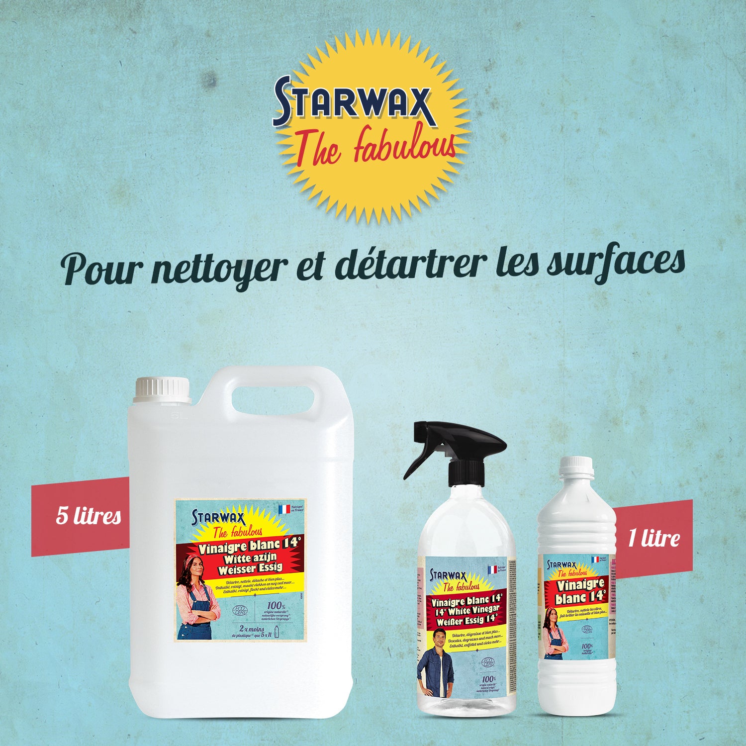 STARWAX FABULOUS - Vinaigre blanc 14° 1L