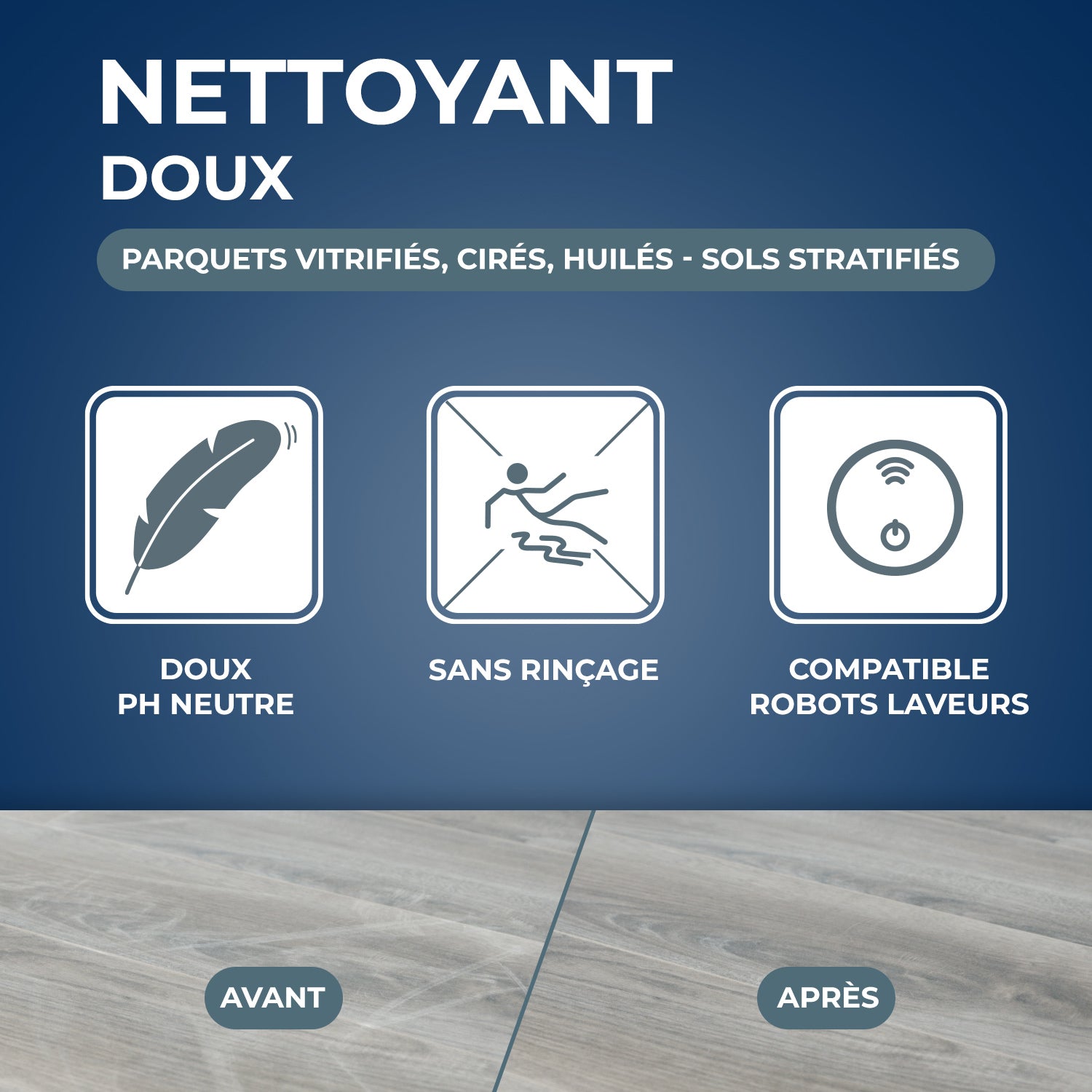 STARWAX - Nettoyant doux pour parquets et sols stratifiés
1L