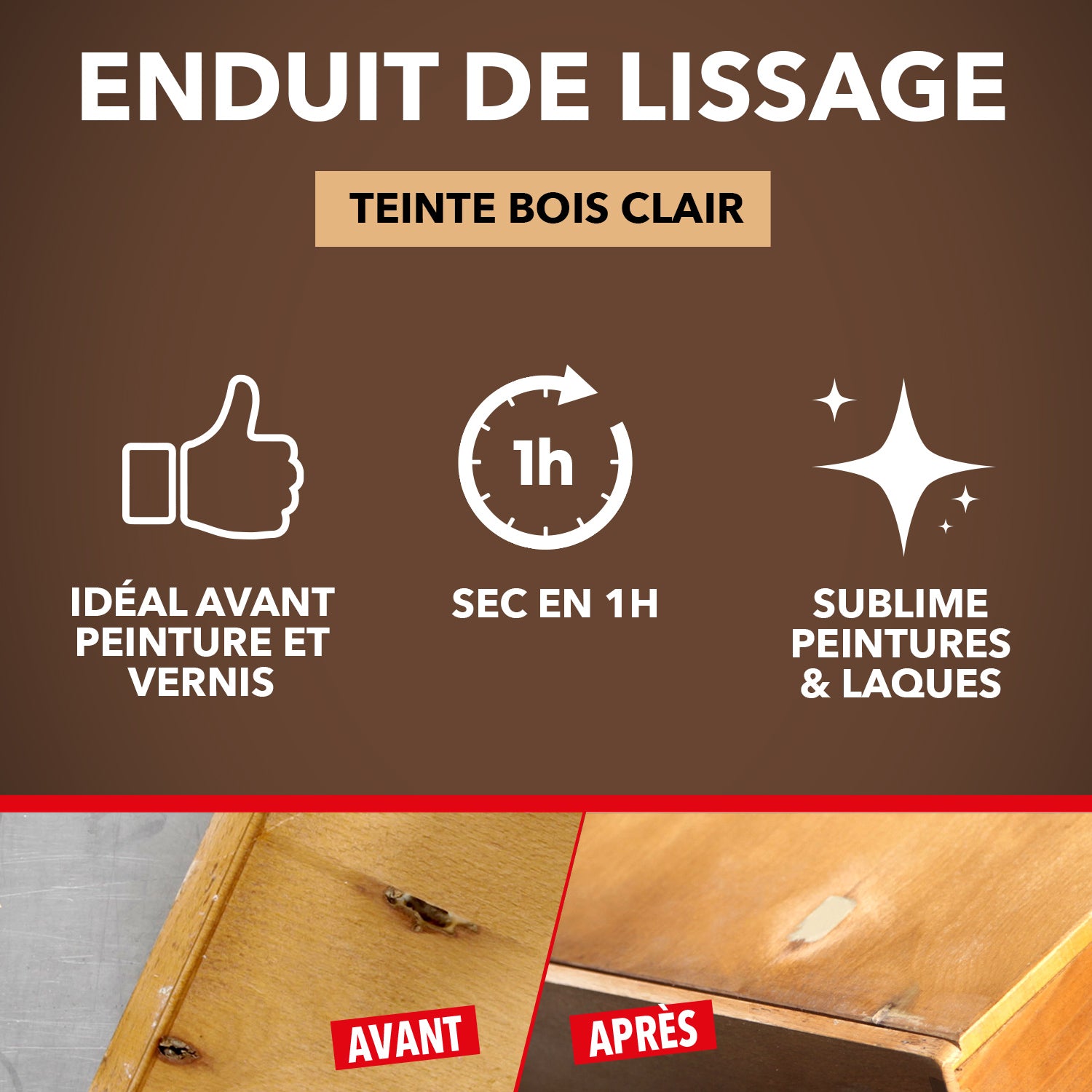 SINTO - Lisse parfaitement le bois 250g Bois clair