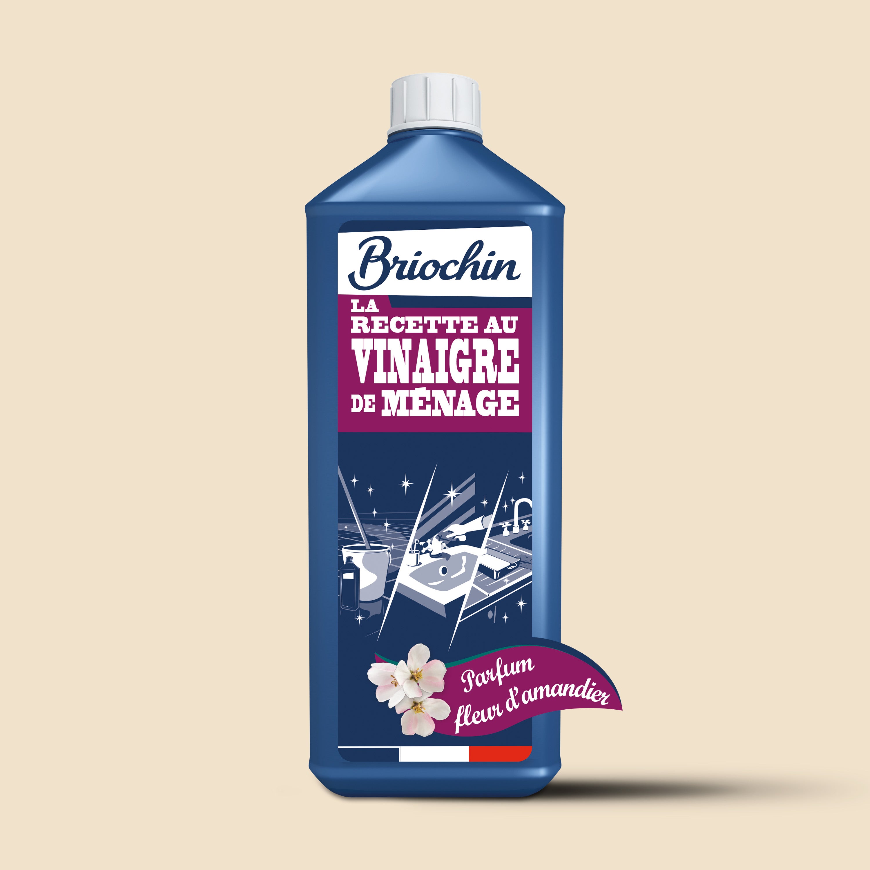 JACQUES BRIOCHIN - Vinaigre parfumé parfum fleur d'amandier 1L Parfum fleur d'amandier