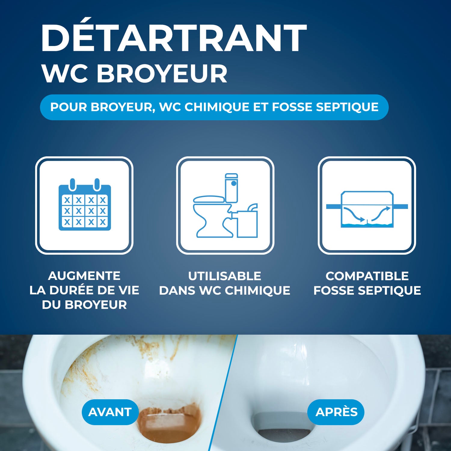 STARWAX - Détartrant pour WC broyeurs
2L
