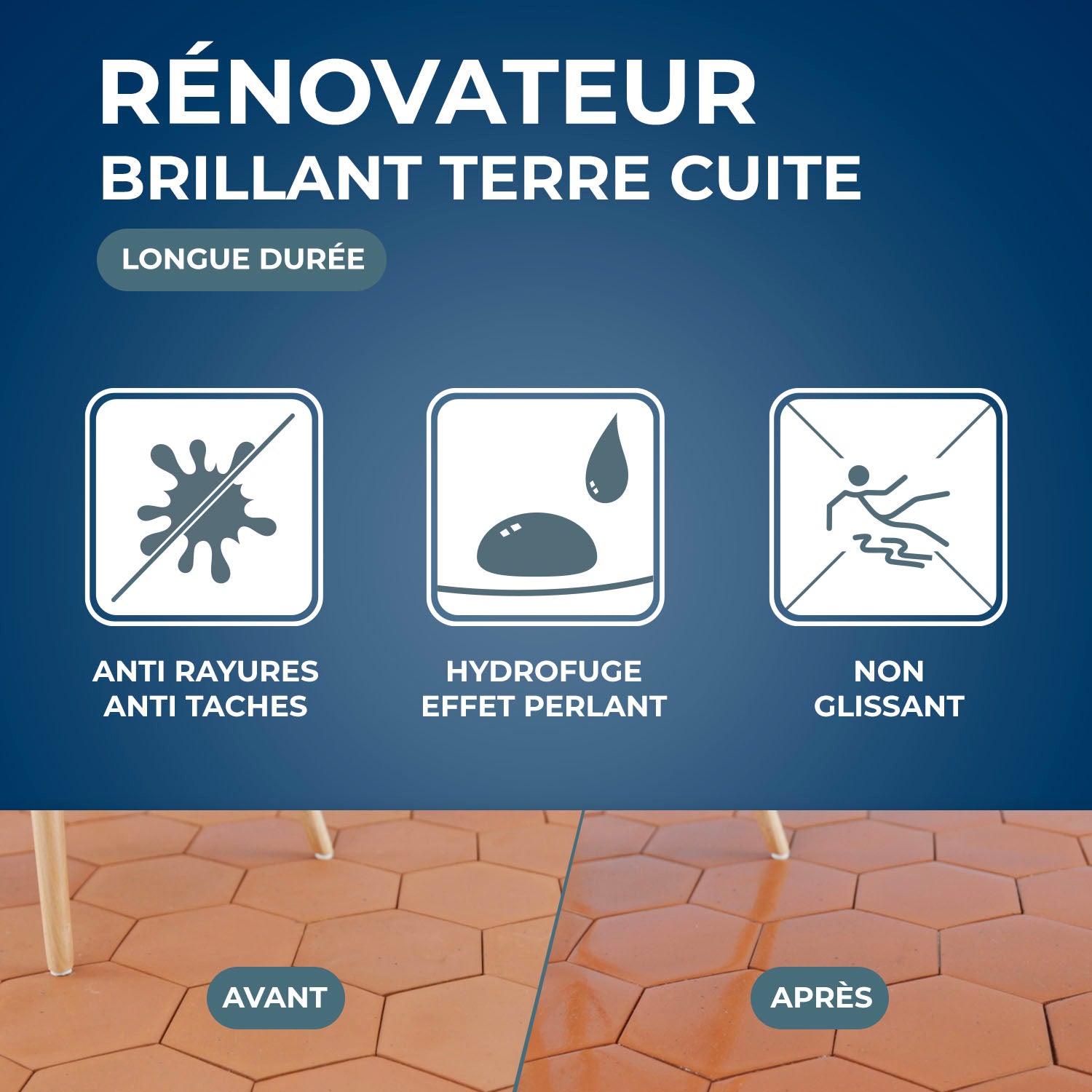 STARWAX - Rénovateur brillant protecteur pour tomettes et terres cuites 1L incolore
1L