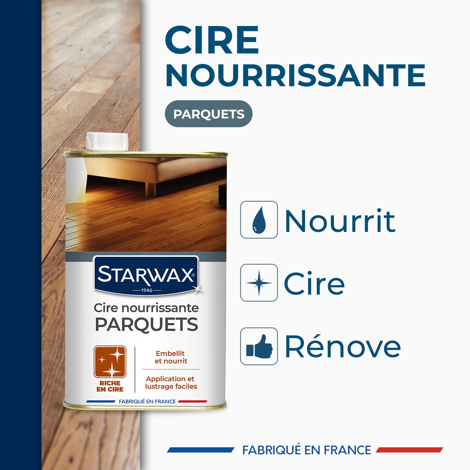STARWAX - Cire concentrée pour parquets cirés 1L