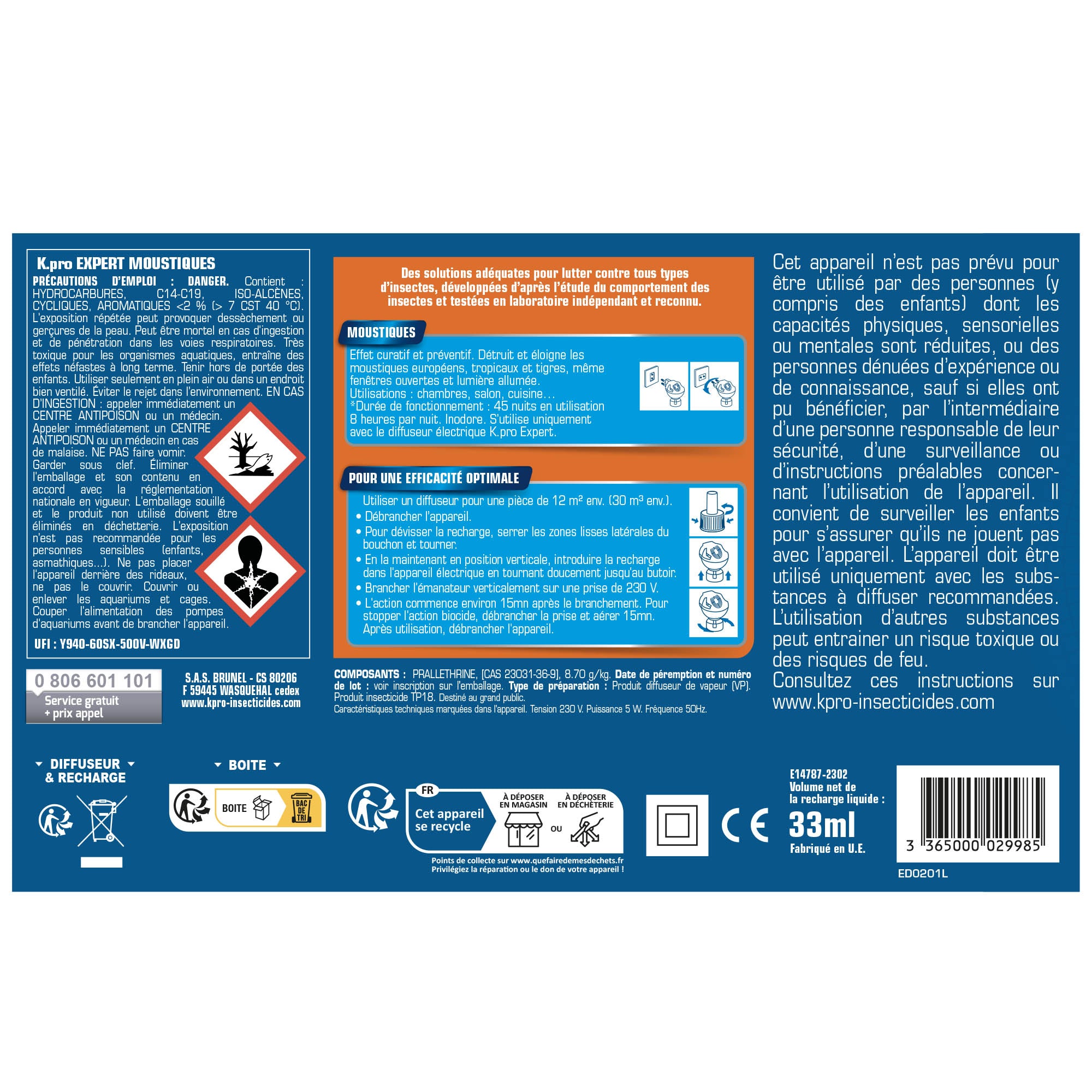 K.PRO - Diffuseur électrique + recharge anti-moustiques
X1