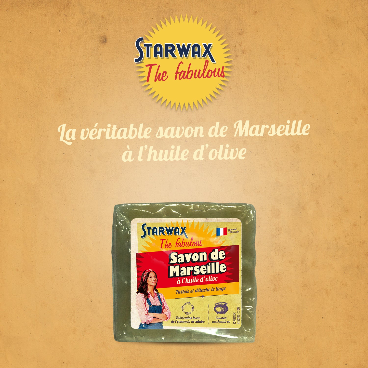 STARWAX FABULOUS - Savon de Marseille à l'huile d'olive 300g